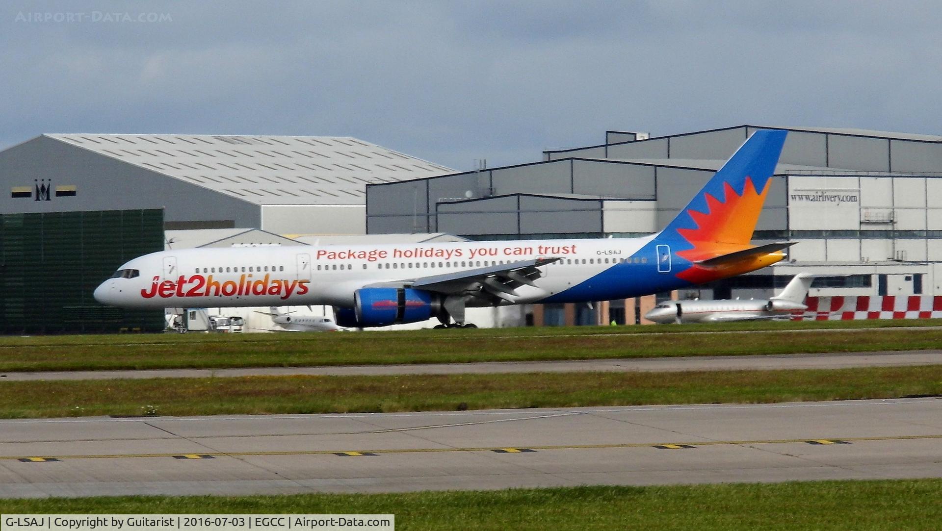 G-LSAJ, 1990 Boeing 757-236 C/N 24793, At Manchester
