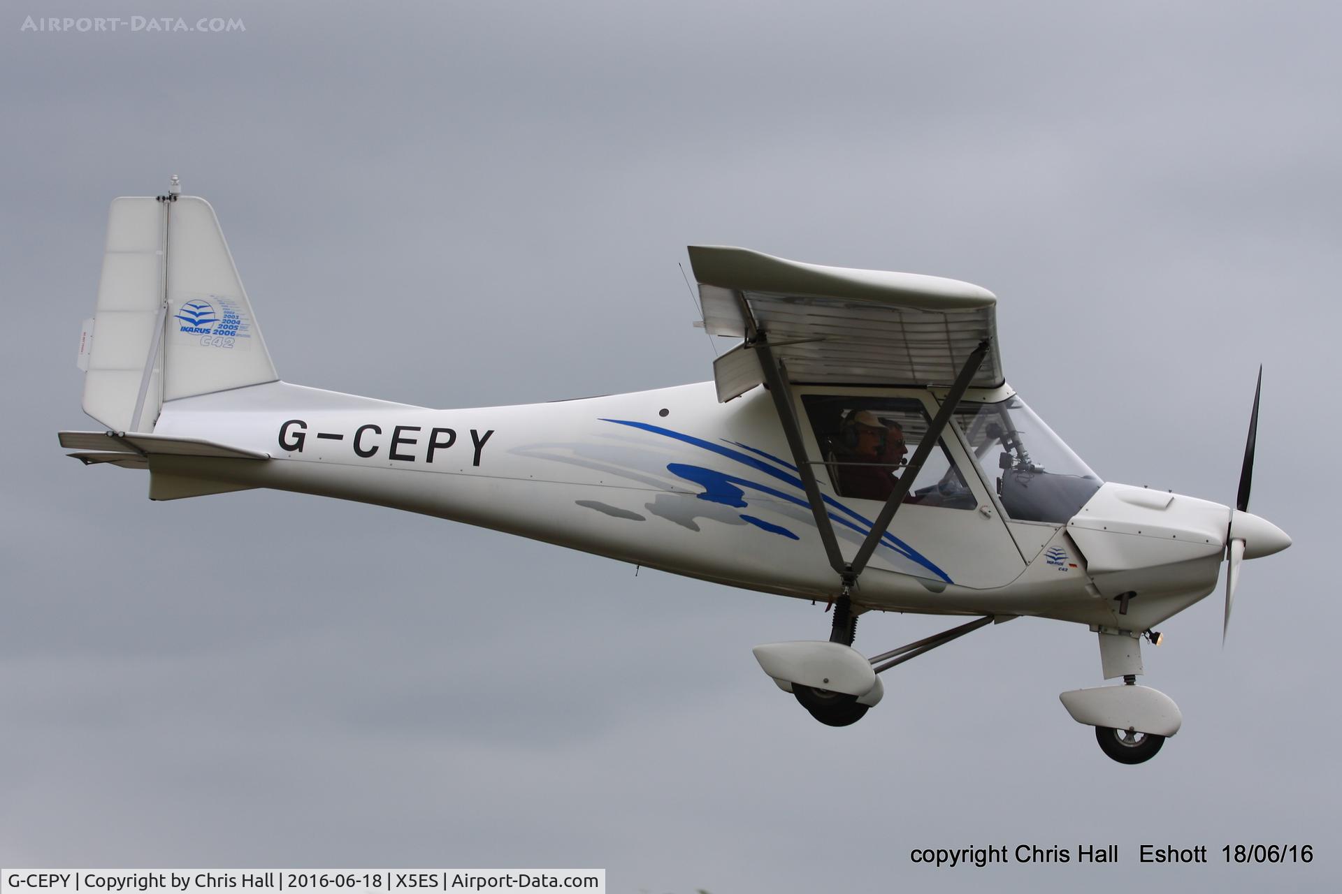 G-CEPY, 2007 Comco Ikarus C42 FB80 C/N 0707-6900, at the Great North Fly in. Eshott