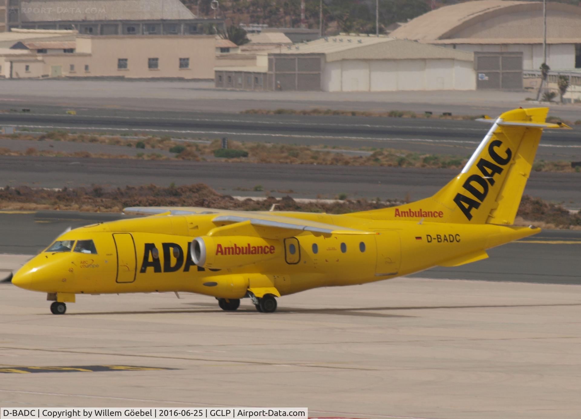 D-BADC, 2003 Dornier Do328JET C/N 3216, Taxi to the runway of Las Palmas Airport