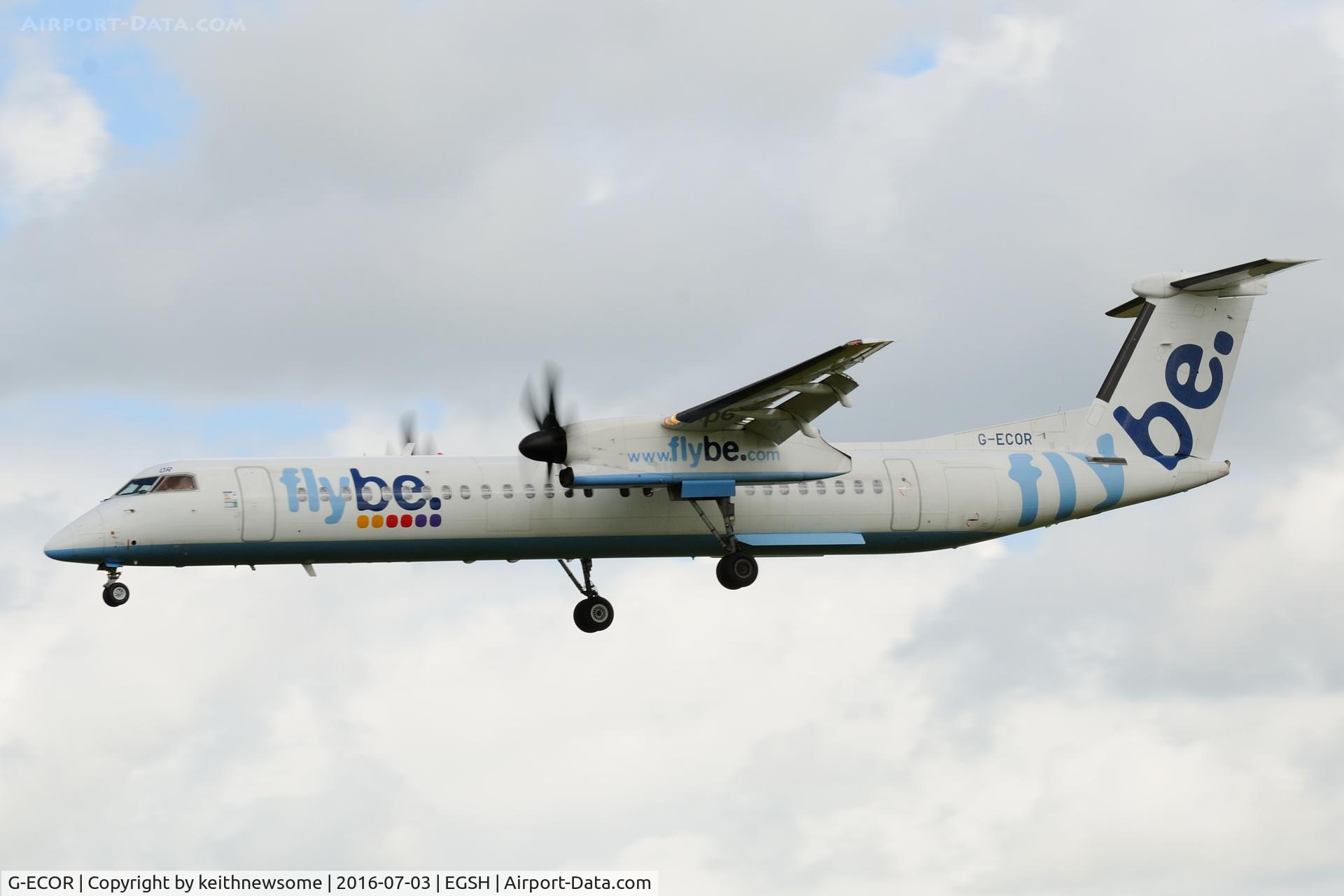 G-ECOR, 2009 De Havilland Canada DHC-8-402Q Dash 8 C/N 4248, Regular Visitor.