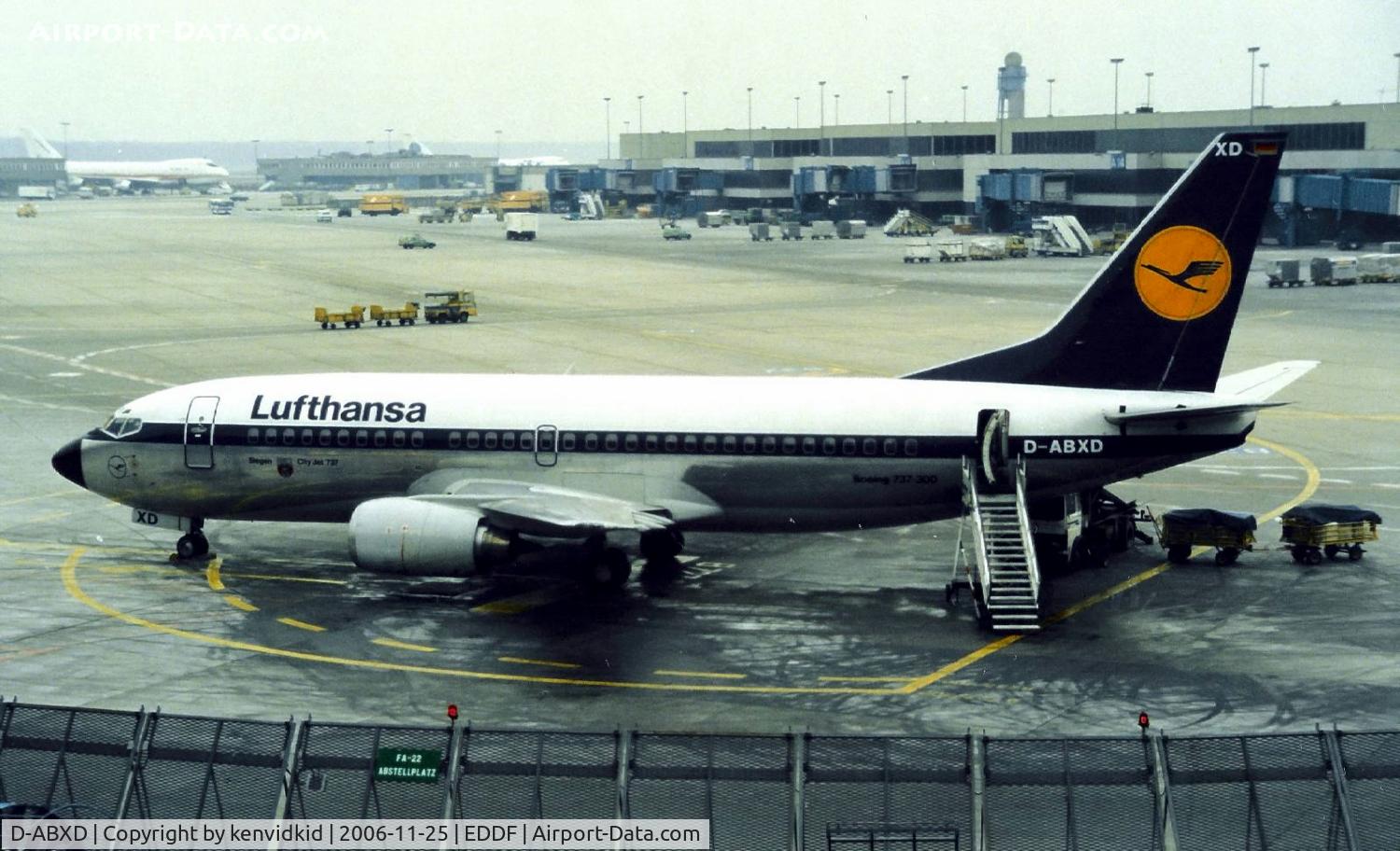 D-ABXD, 1986 Boeing 737-330 C/N 23525, Lufthansa