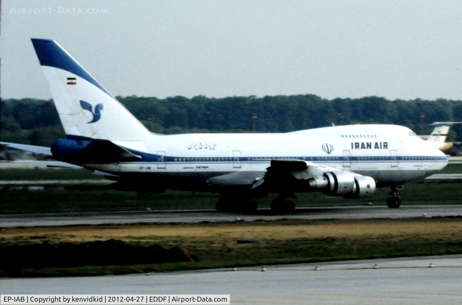 EP-IAB, 1976 Boeing 747SP-86 C/N 20999, Iran Air