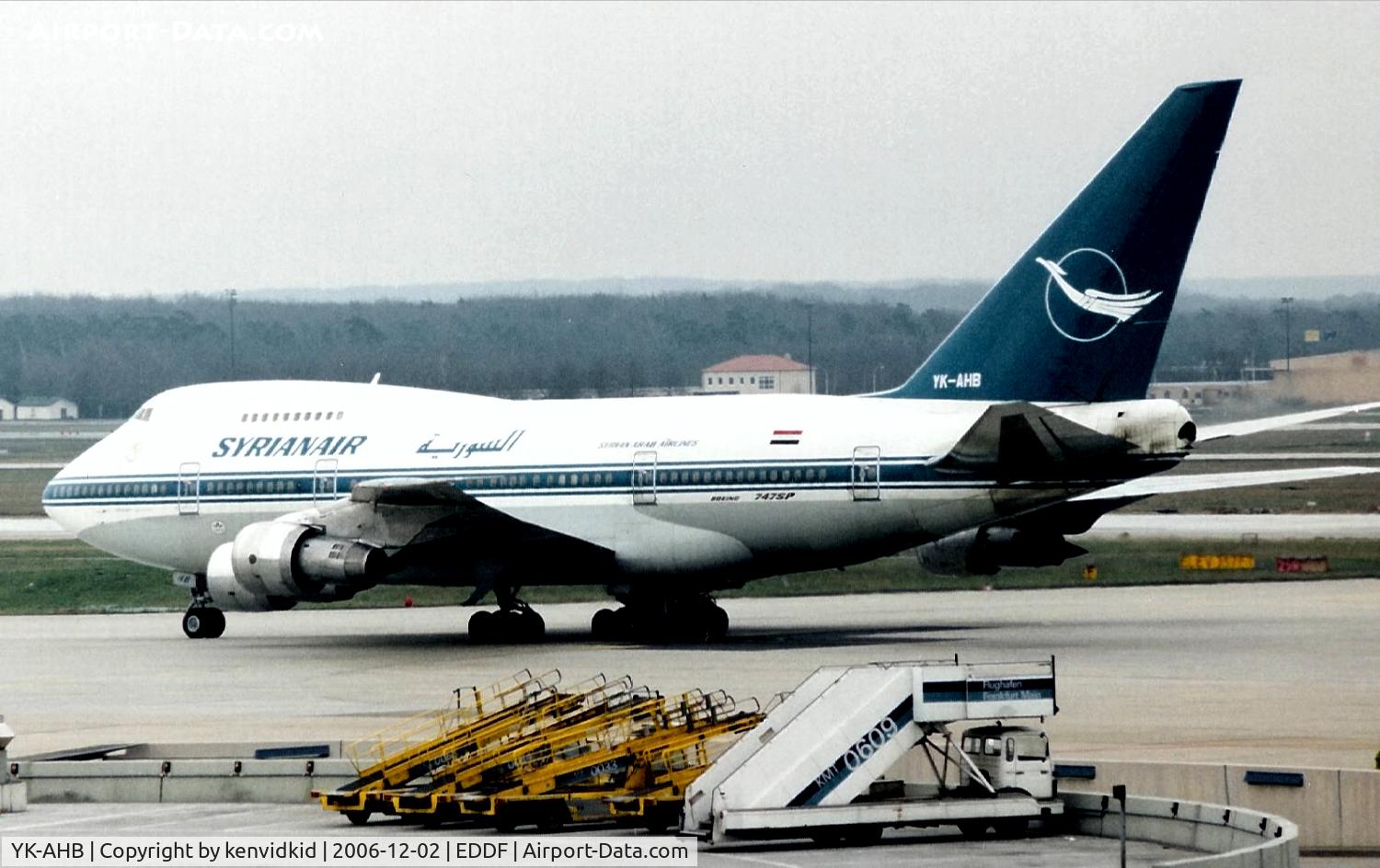 YK-AHB, 1976 Boeing 747SP-94 C/N 21175, Syrian Airways