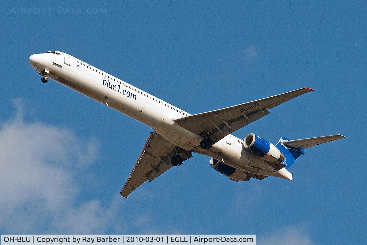 OH-BLU, 1996 McDonnell Douglas MD-90-30 C/N 53458, McDonnell Douglas MD-90-30 [53458] (Blue 1) Home~G 01/03/2010. On approach 27R.