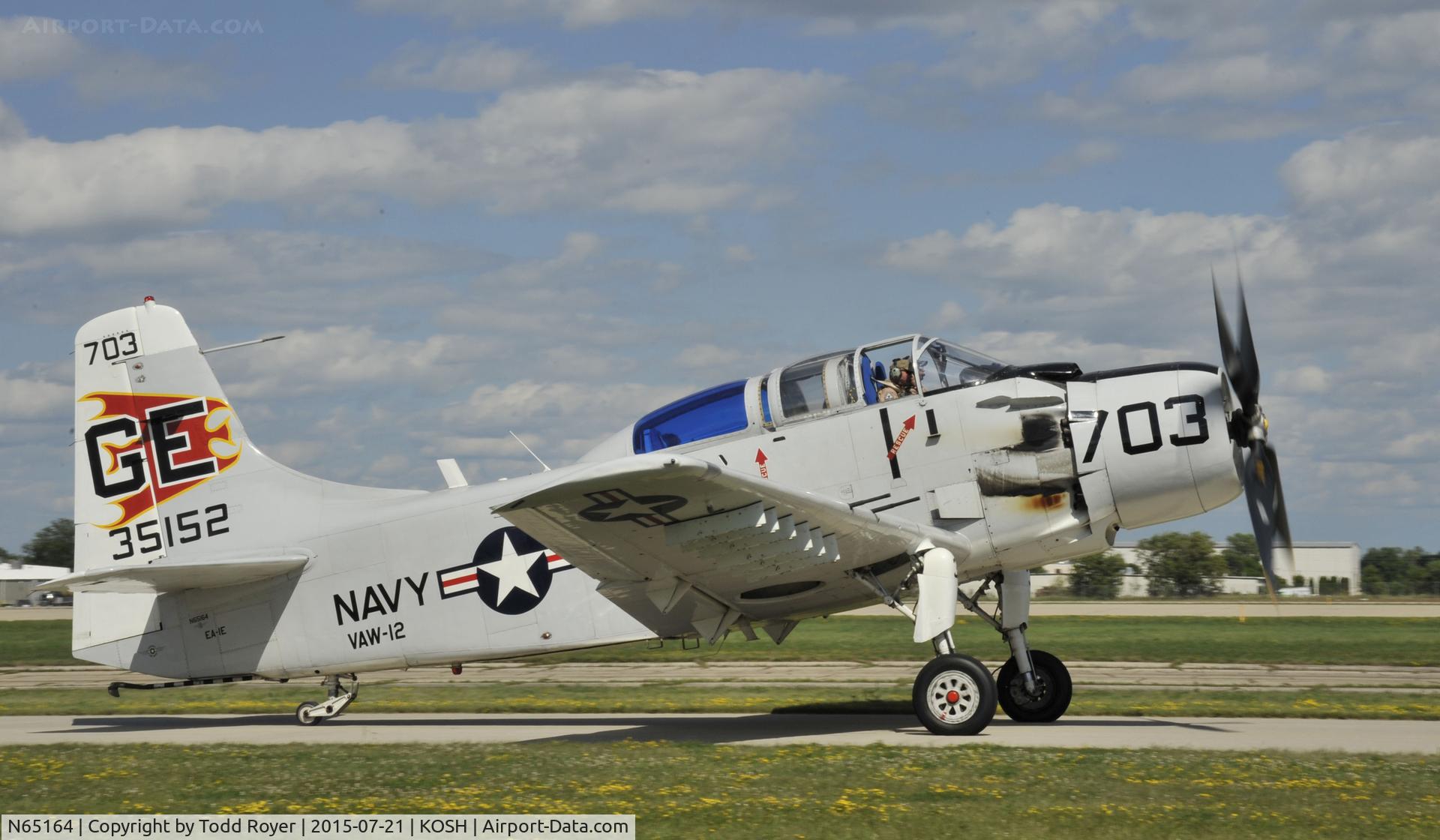 N65164, 1955 Douglas EA-1E Skyraider AD-5W C/N 55-471DH, Airventure 2015
