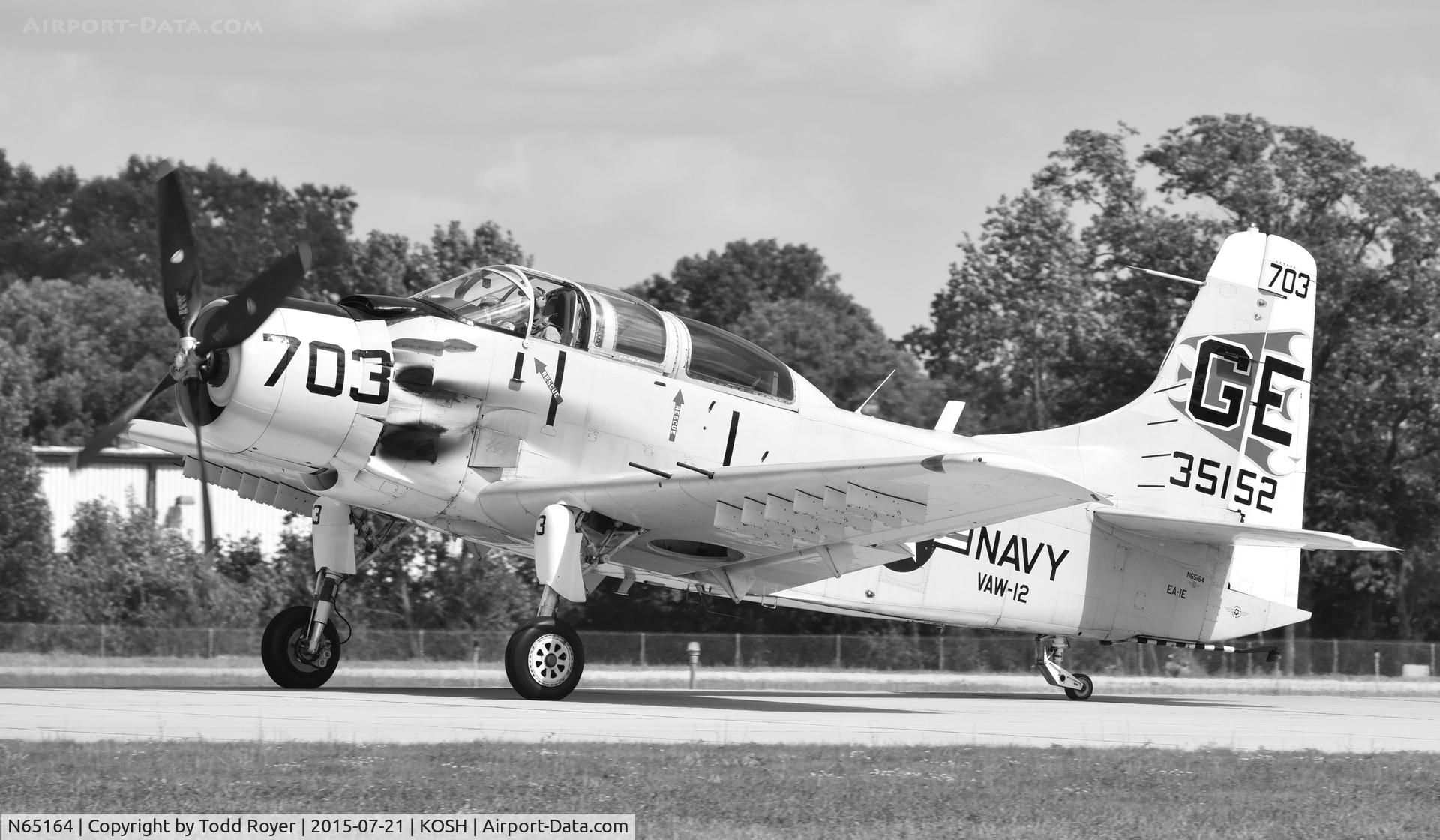 N65164, 1955 Douglas EA-1E Skyraider AD-5W C/N 55-471DH, Airventure 2015
