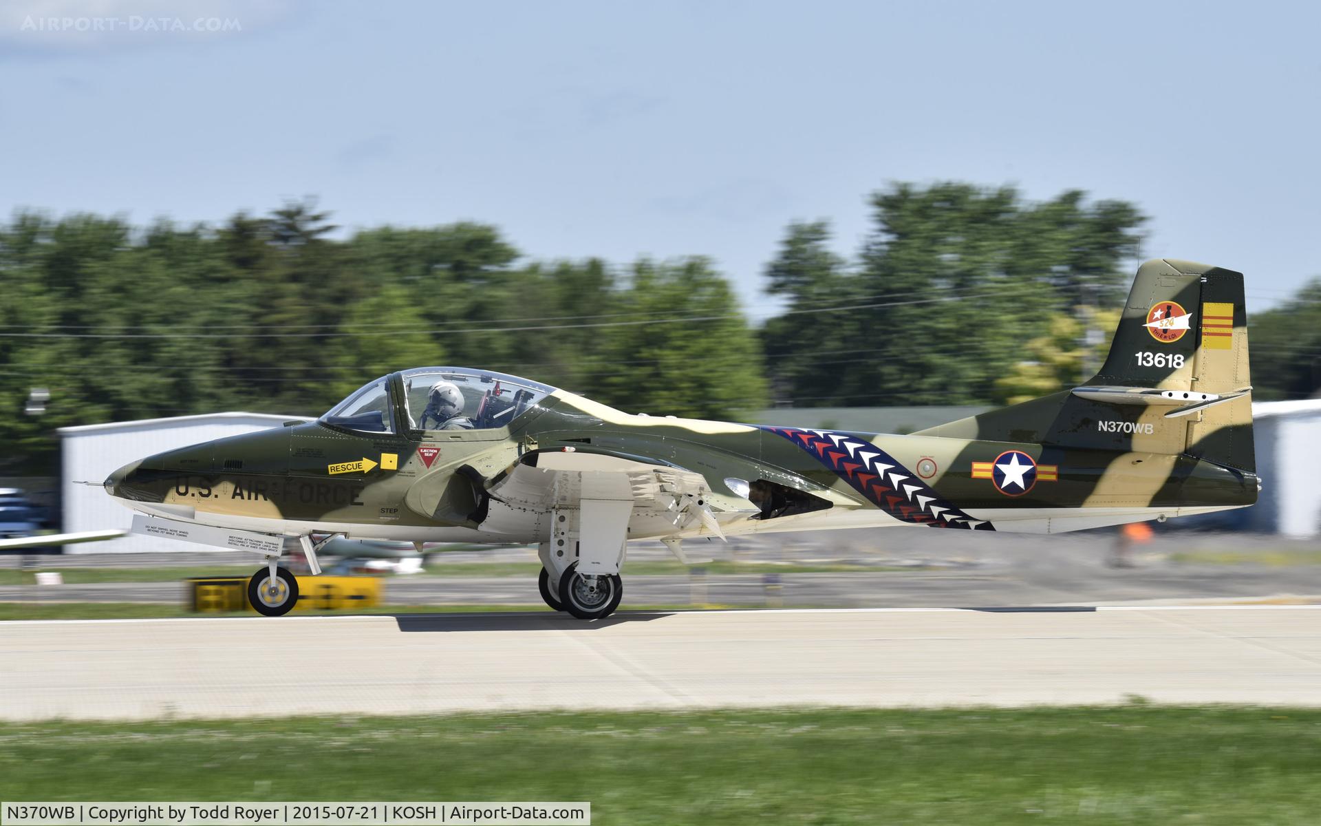 N370WB, 1966 Cessna T-37C Tweety Bird C/N 40974, Airventure 2015