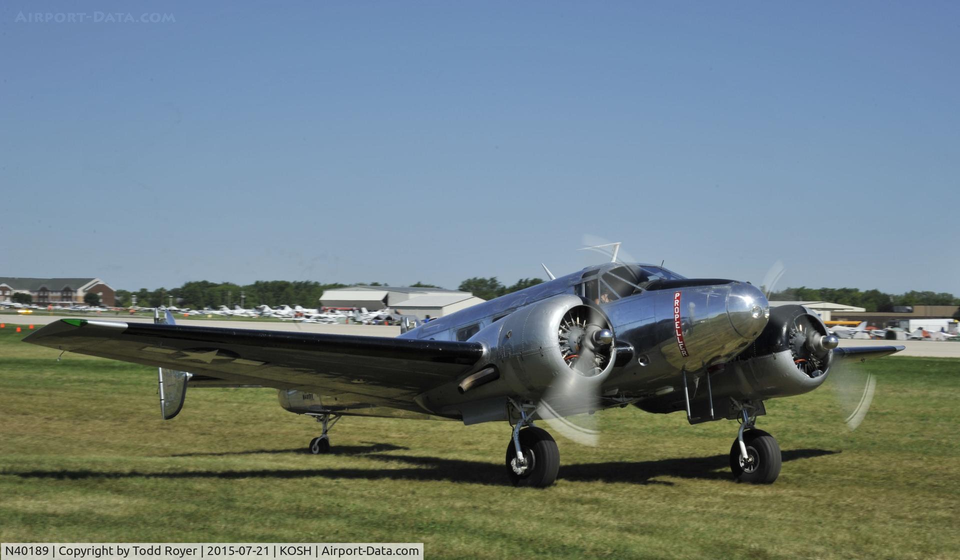 N40189, 1943 Beech RC-45J Expeditor C/N 5523, Airventure 2015