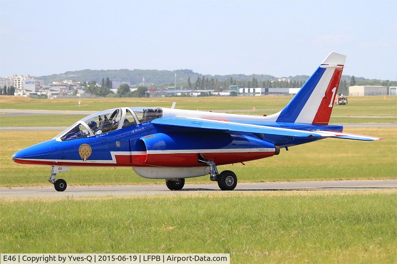 E46, Dassault-Dornier Alpha Jet E C/N E46, Dassault-Dornier Alpha Jet E (F-UHRF), Leader of Patrouille de France 2015, Paris-Le Bourget (LFPB-LBG) Air show 2015