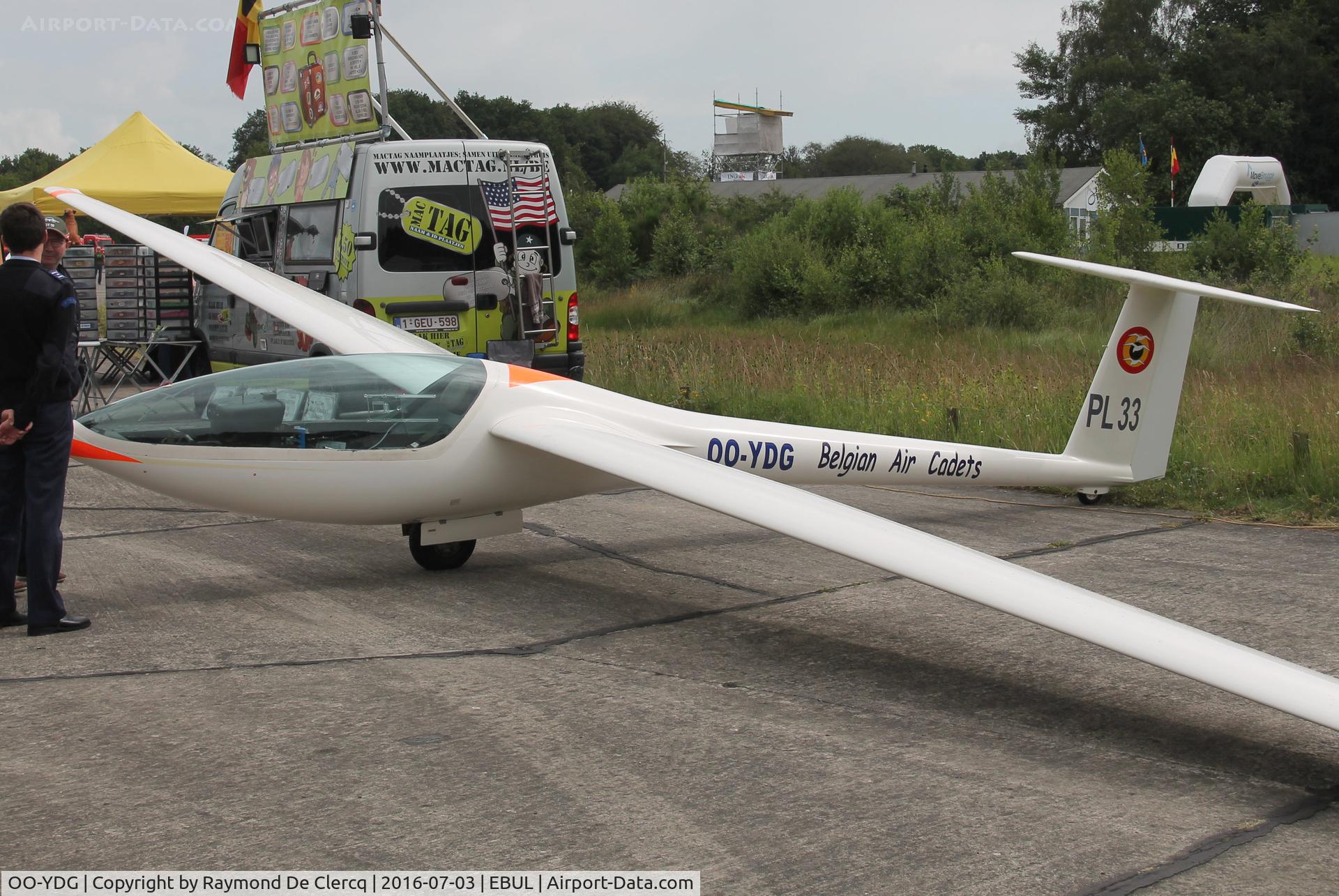 OO-YDG, 1984 Glaser-Dirks DG-300 Elan C/N 3E45, Ursel Avia 2016.