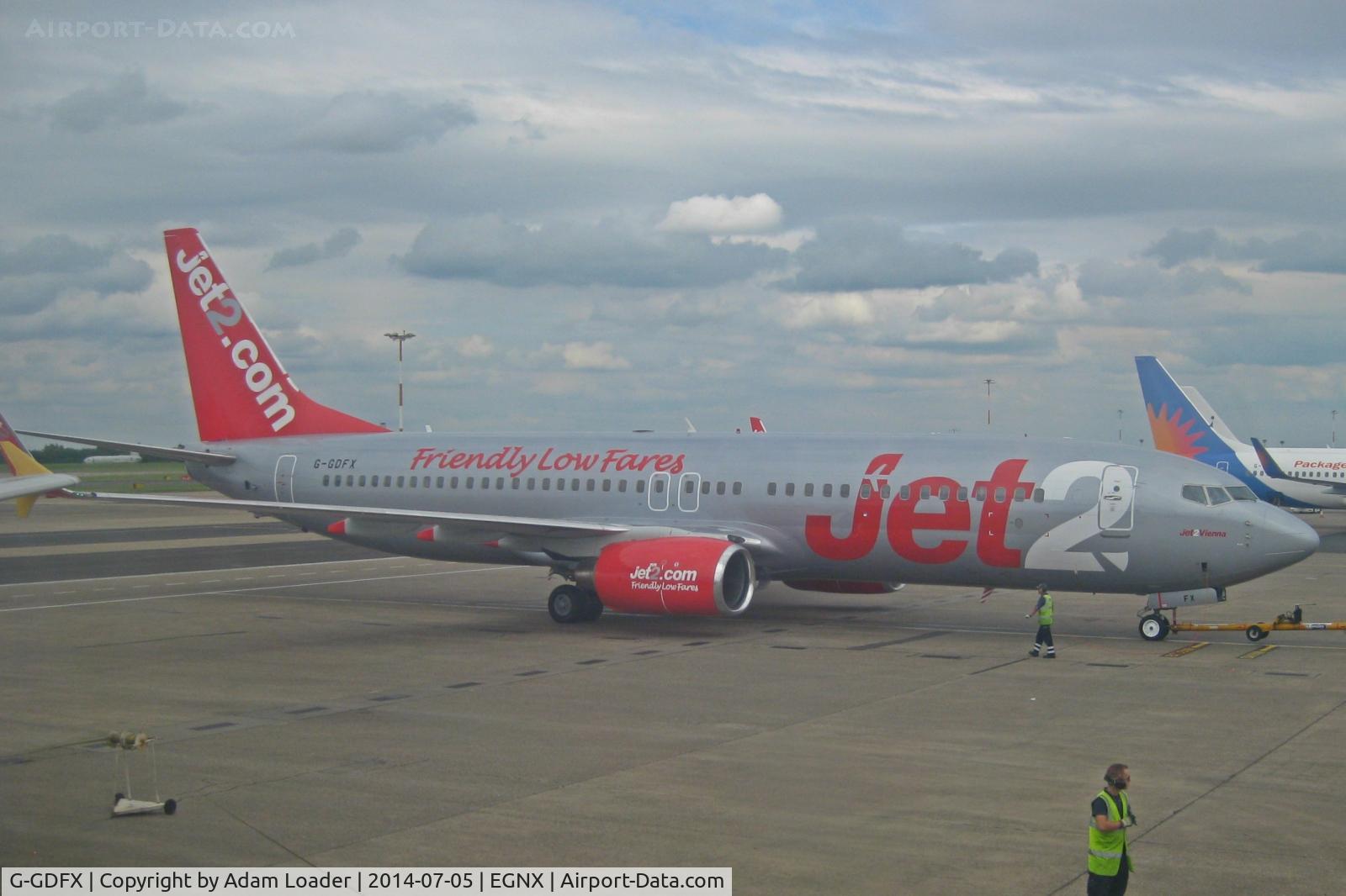 G-GDFX, 2000 Boeing 737-8K5 C/N 27987, G-GDFX at East Midlands Airport