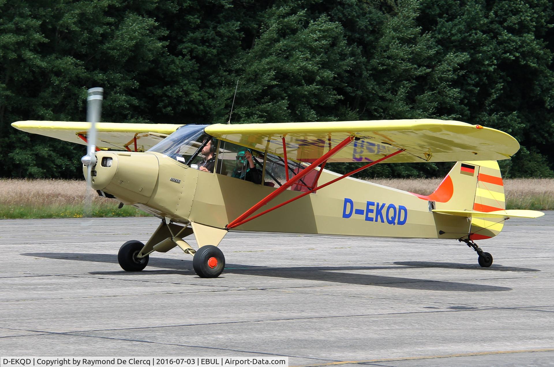 D-EKQD, 1951 Piper L-18C Super Cub (PA-18-95) C/N 18-1508, Ursel Avia 2016.  Ex ALAT  181508.