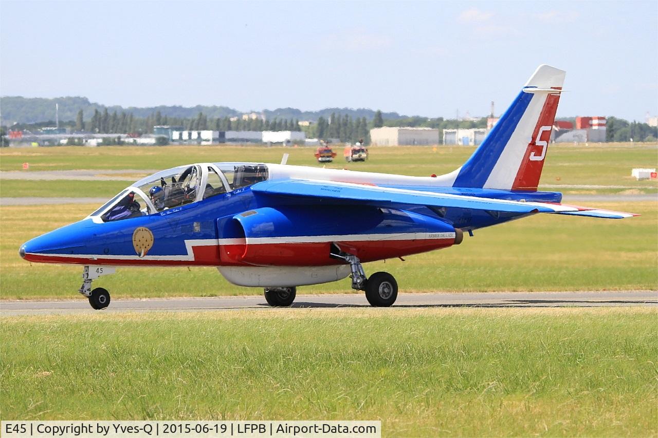 E45, Dassault-Dornier Alpha Jet E C/N E45, Dassault-Dornier Alpha Jet E (F-TETF), Athos 05 of Patrouille de France 2015, Paris-Le Bourget (LFPB-LBG) Air show 2015