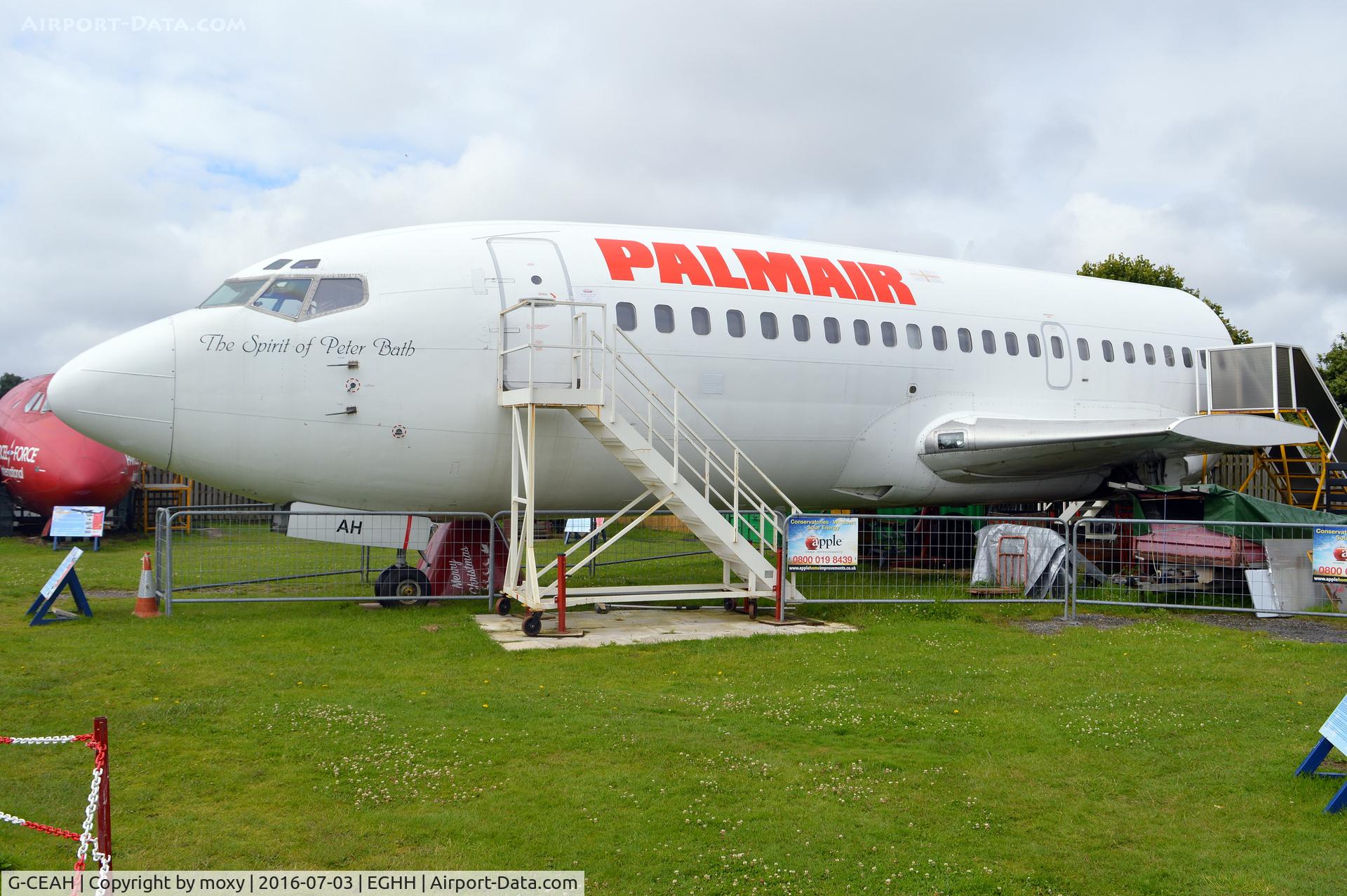 G-CEAH, 1975 Boeing 737-229 C/N 21135, Forward fuselage of Boeing 737-229 at the Bournemouth Aviation Museum. Originally OO-SDG with Sabena.