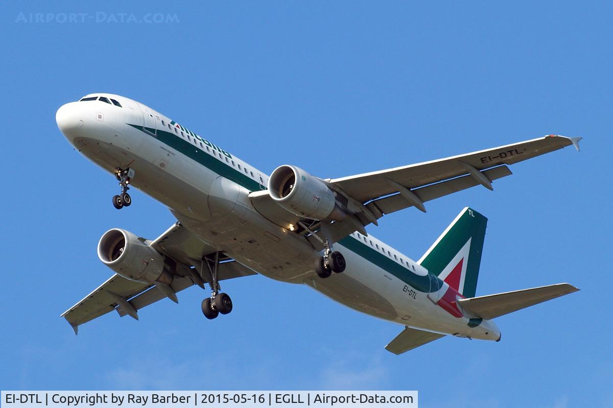 EI-DTL, 2009 Airbus A320-216 C/N 4108, Airbus A320-216 [4108] (Alitalia) Home~G 16/05/2015. On approach 27R.