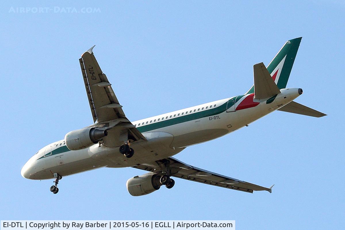 EI-DTL, 2009 Airbus A320-216 C/N 4108, Airbus A320-216 [4108] (Alitalia) Home~G 16/05/2015. On approach 27R.