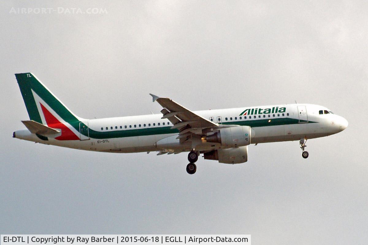 EI-DTL, 2009 Airbus A320-216 C/N 4108, Airbus A320-216 [4108] (Alitalia) Home~G 18/06/2015. On approach 27L