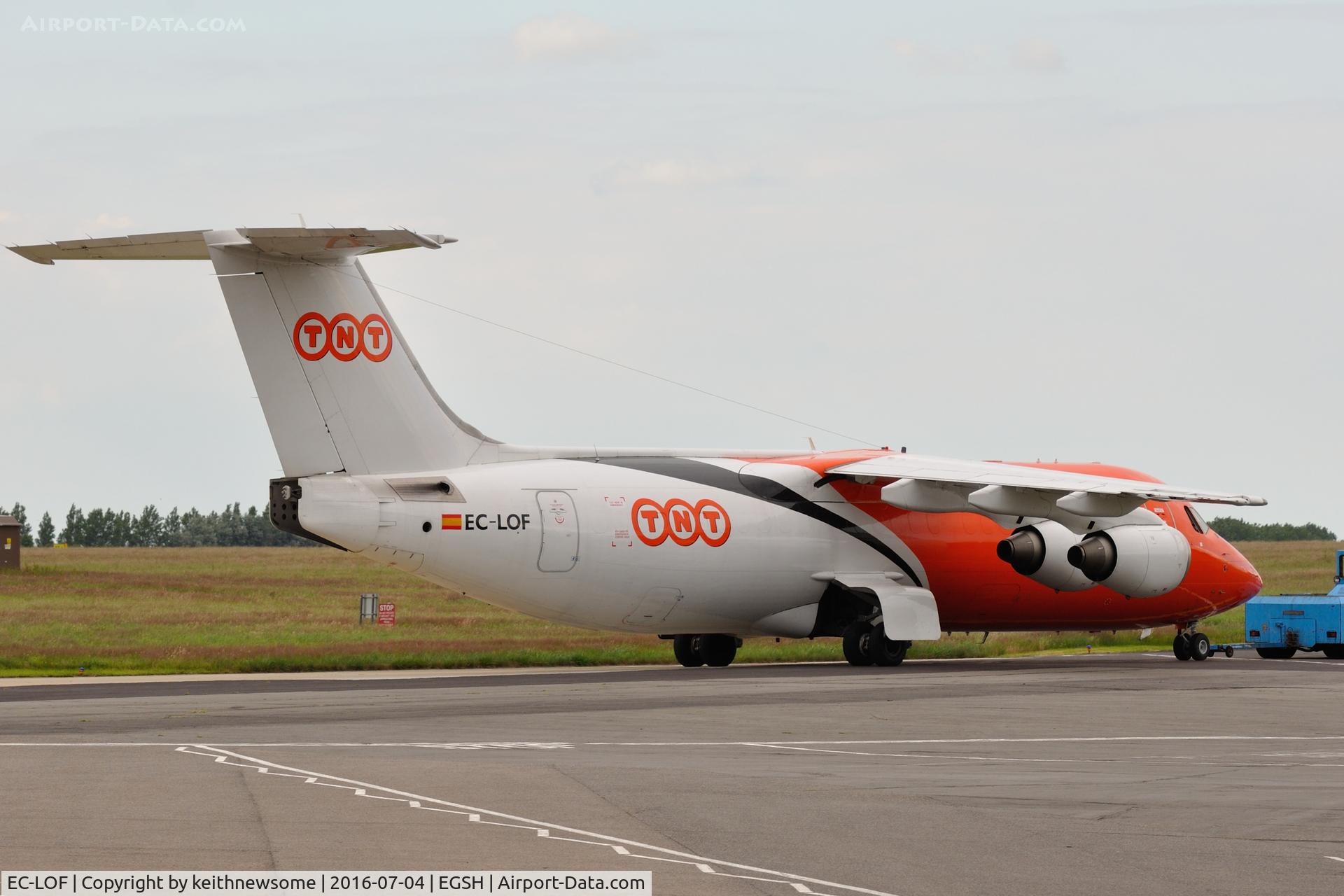 EC-LOF, 1989 British Aerospace BAe.146-300QT Quiet Trader C/N E3150, Returning from engine run.