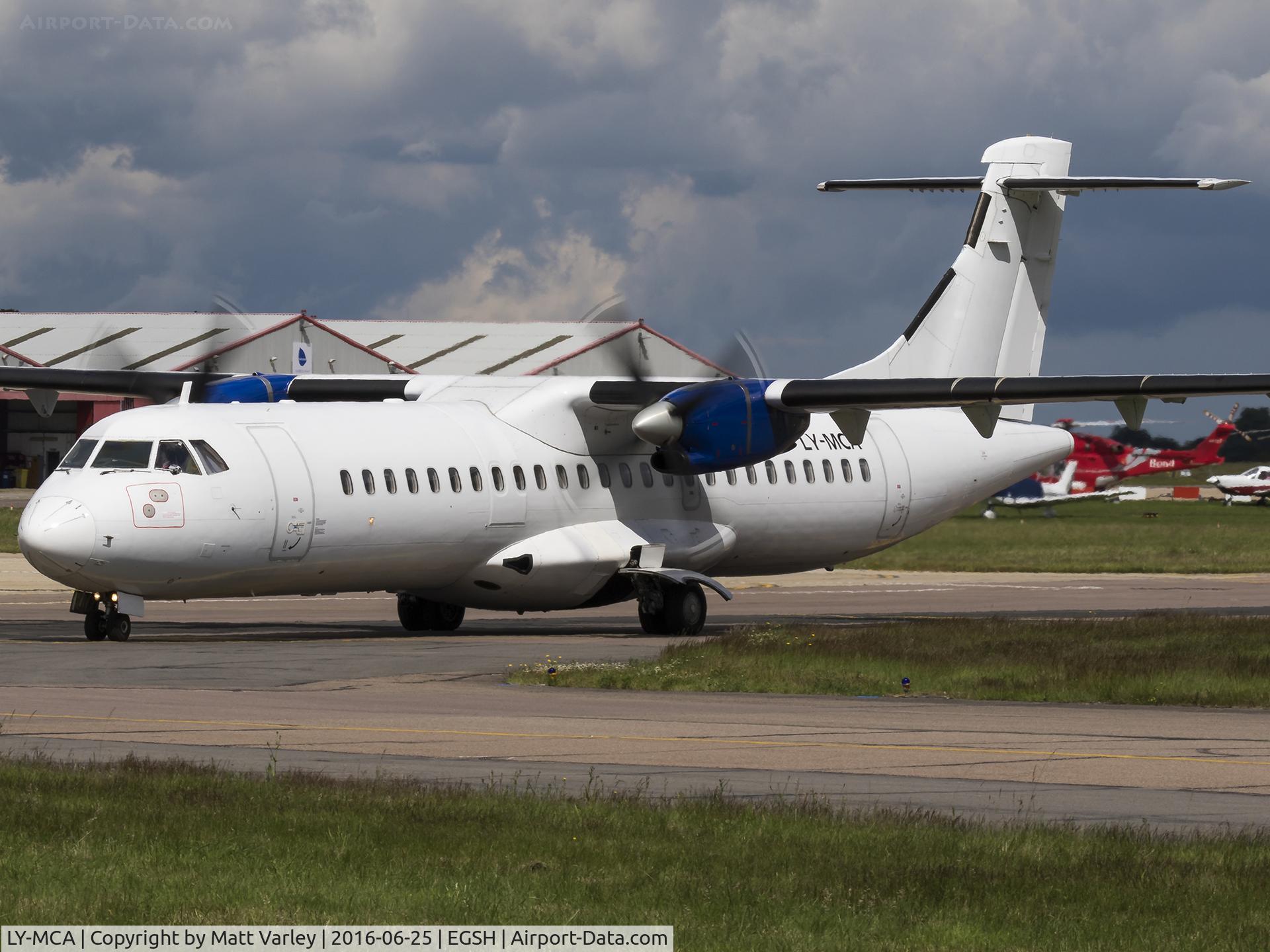 LY-MCA, 1991 ATR 72-201 C/N 212, Taxiing to the terminal....