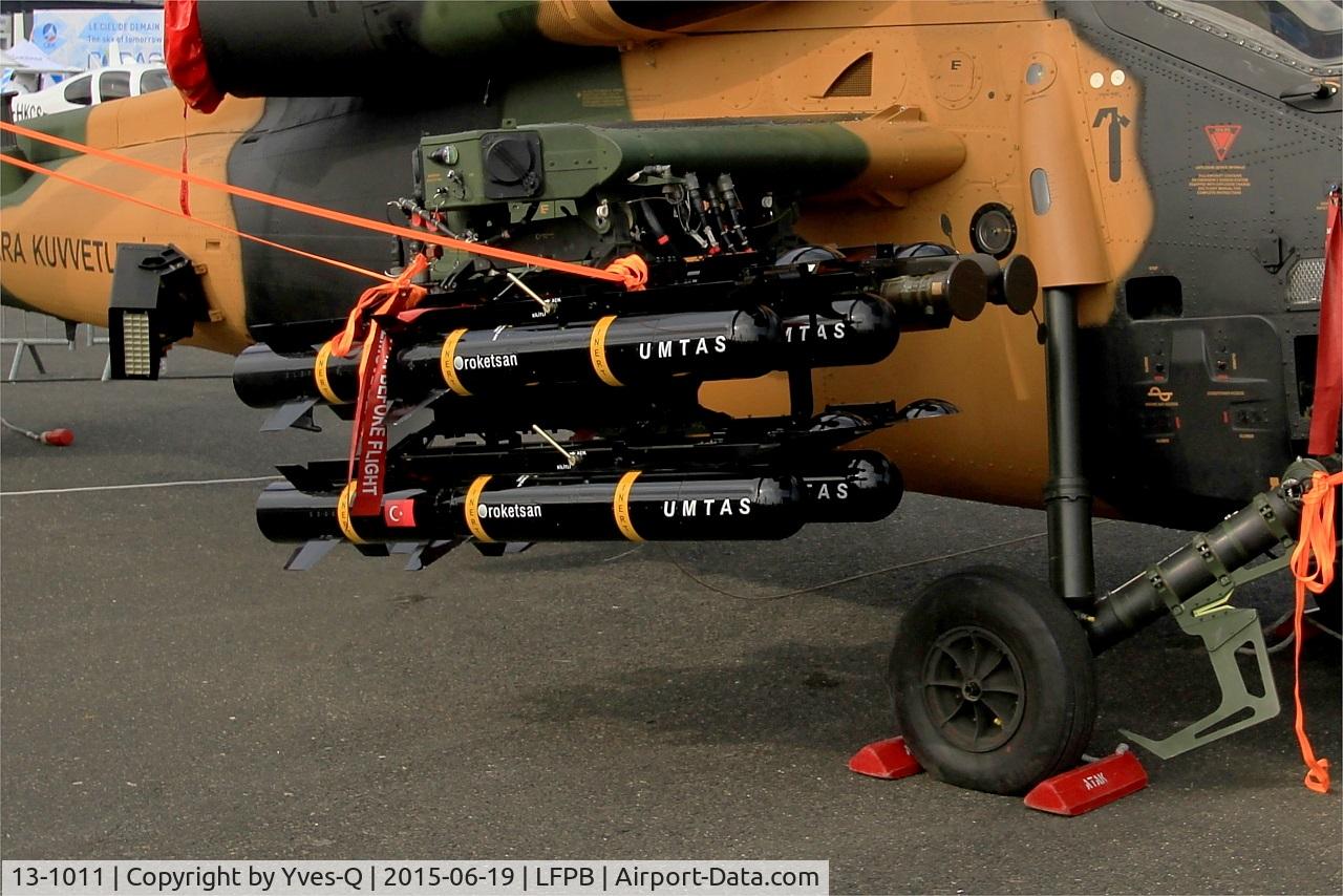 13-1011, AgustaWestland (TUSAS) T-129A ATAK C/N Not found 13-1011, AgustaWestland (TUSAS) T-129A ATAK, Close view of pylon , Paris-Le Bourget (LFPB-LBG) Air show 2015