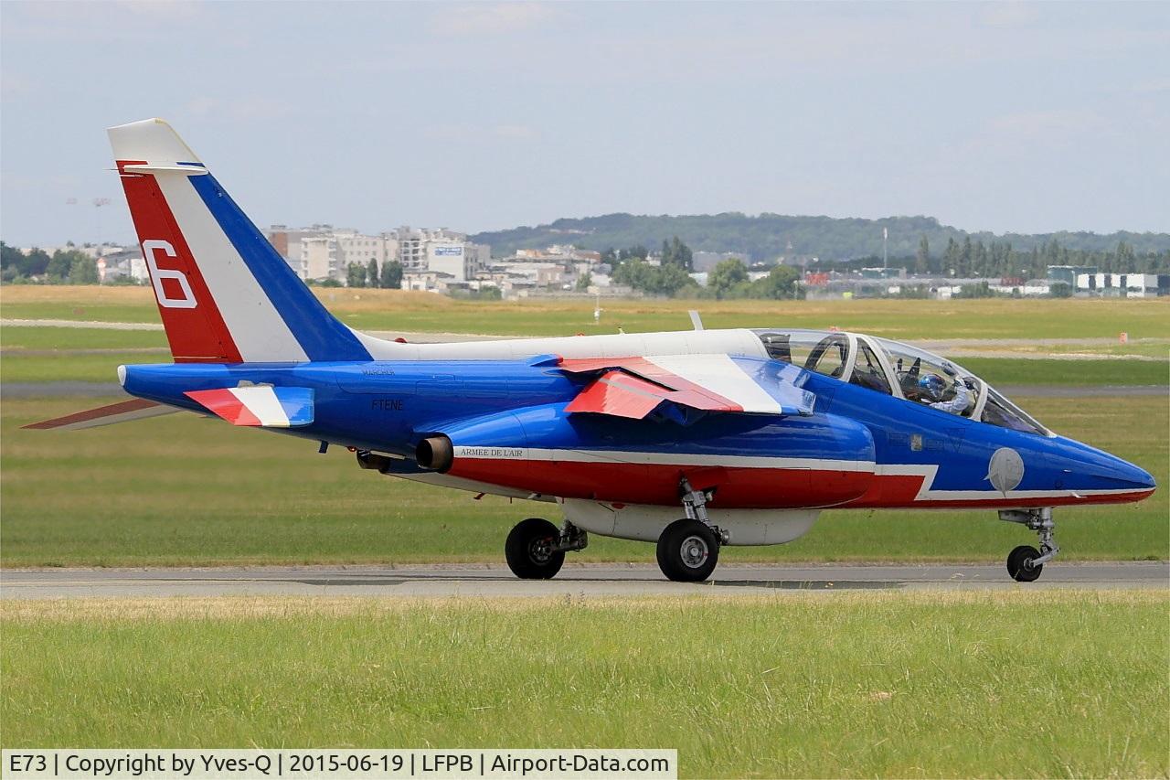 E73, Dassault-Dornier Alpha Jet E C/N E73, Dassault-Dornier Alpha Jet E (F-TENE), Athos 06 of Patrouille de France 2015, Paris-Le Bourget (LFPB-LBG) Air show 2015