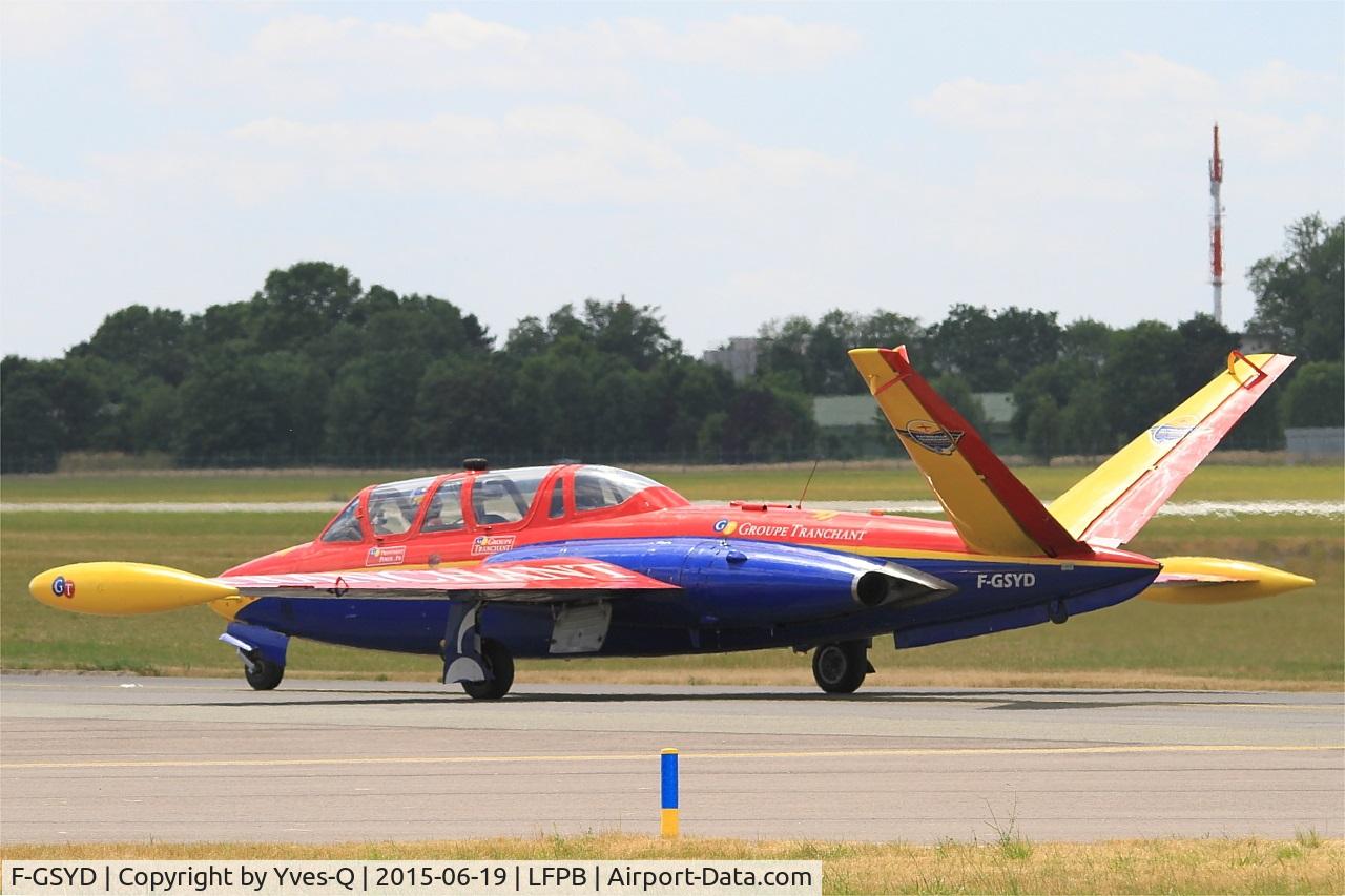 F-GSYD, Fouga CM-170 Magister C/N 455, Fouga CM-170 Magister, Taxiing to parking area, Paris-Le Bourget (LFPB-LBG) Air Show 2015