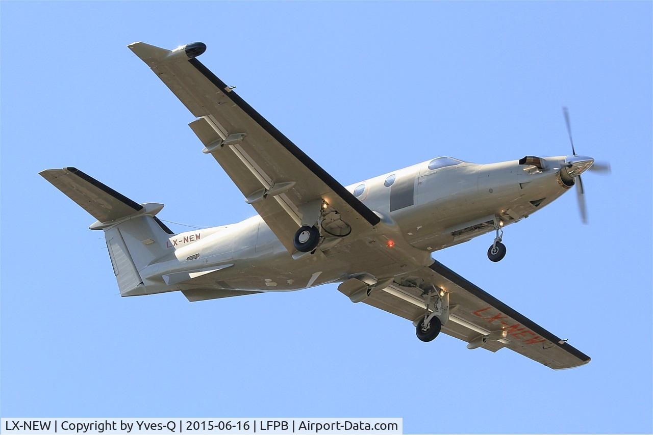 LX-NEW, 2009 Pilatus PC-12/47E C/N 1148, Pilatus PC-12-47E, On final rwy 07, Paris-Le Bourget (LFPB-LBG)