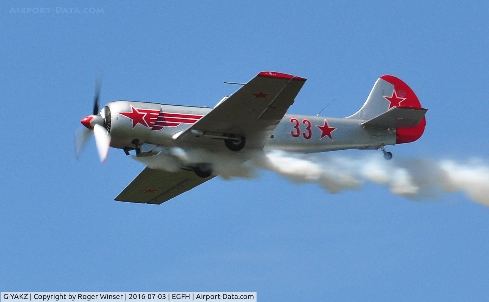 G-YAKZ, 1985 Yakovlev Yak-50 C/N 853206, Red 33 of The Yakovlevs display team.