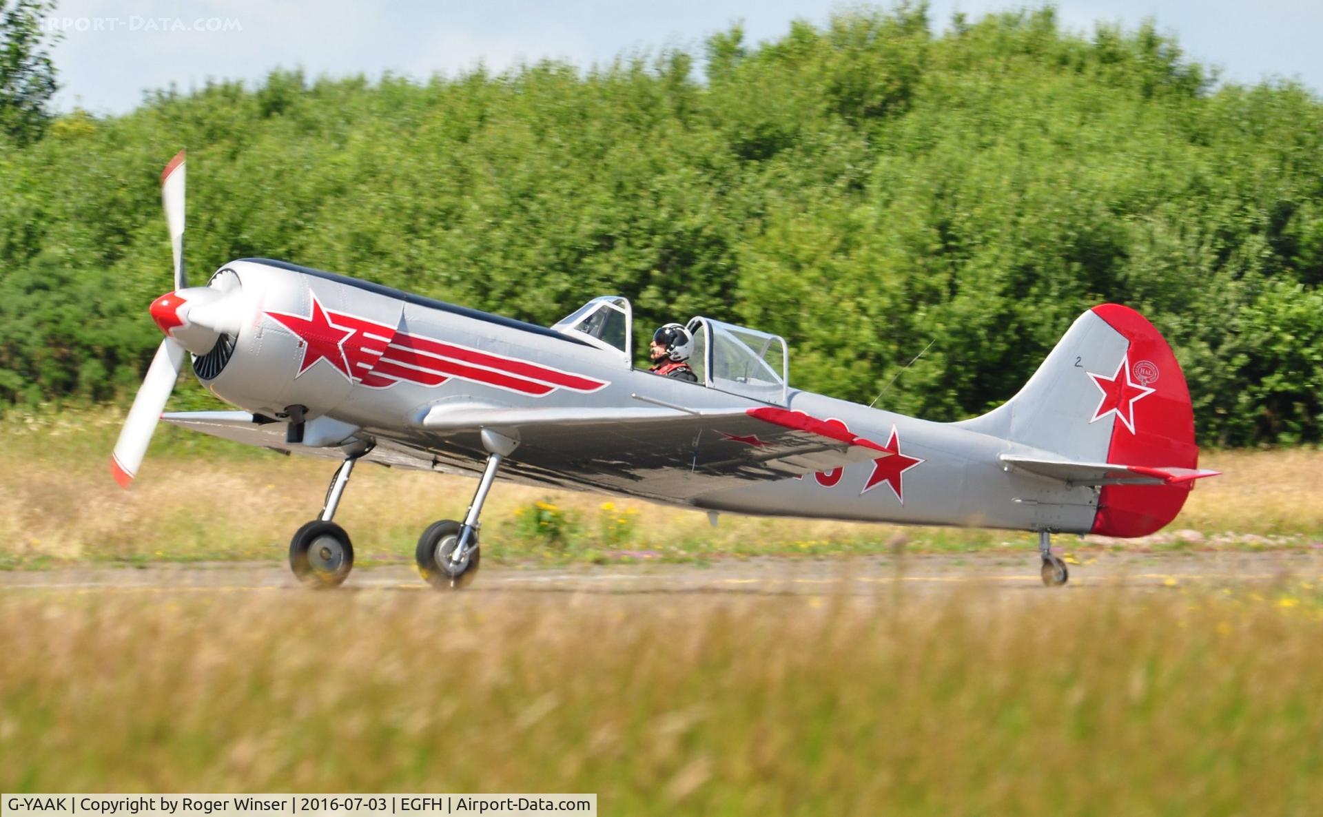 G-YAAK, 1981 Yakovlev Yak-50 C/N 812003, Red 20 of The Yakovlevs display Team.