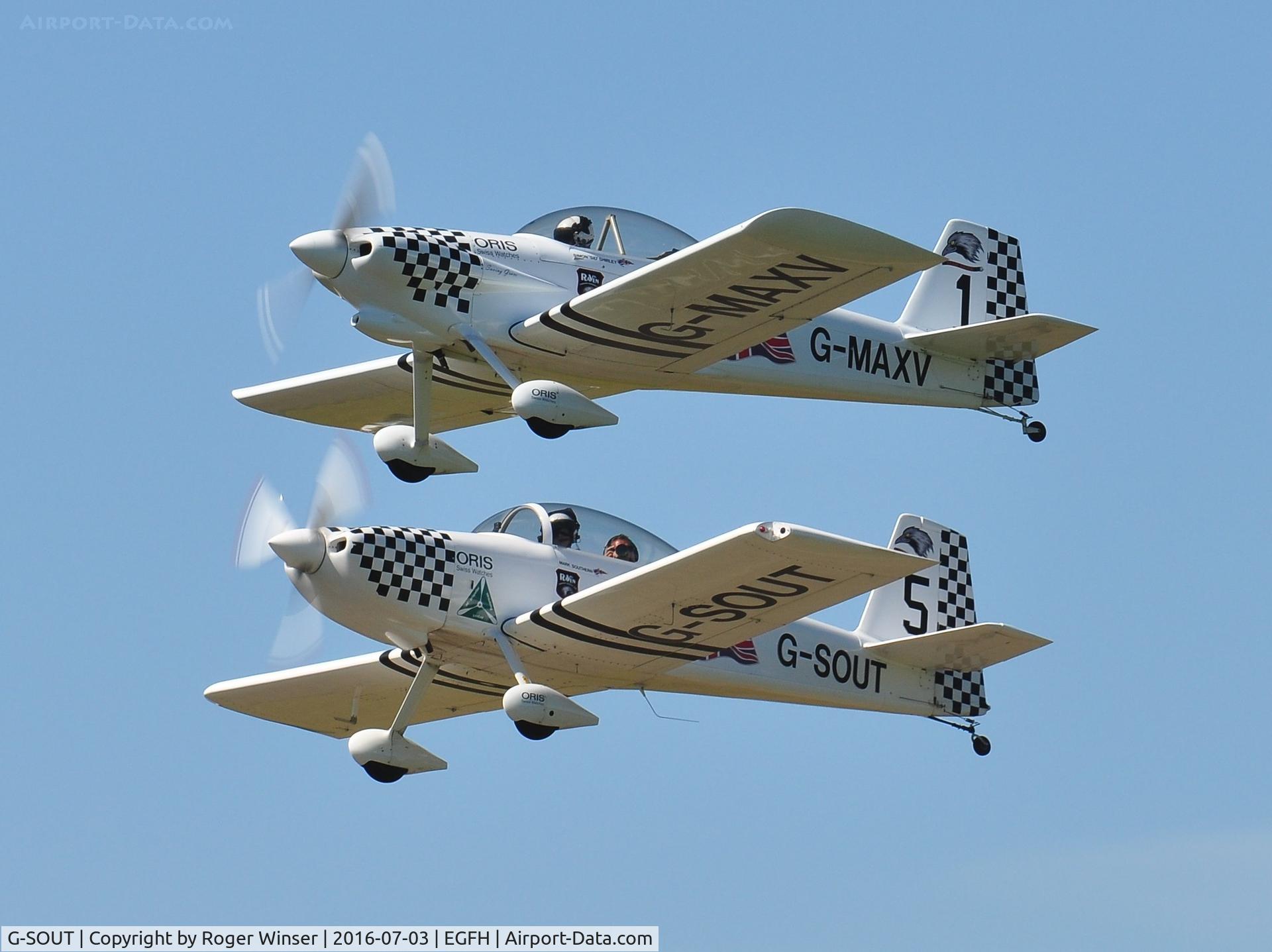 G-SOUT, 2006 Vans RV-8 C/N PFA 303-13295, Raven 5 in Team Raven.