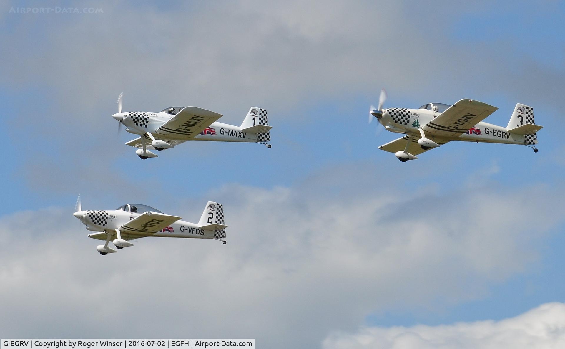 G-EGRV, 2007 Vans RV-8 C/N PFA 303-13639, Raven 3 in Team Raven.