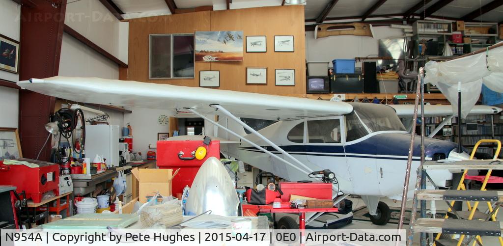 N954A, 1951 Piper PA-22 C/N 22-266, N954A Pa22 Tri-Pacer at Moriarty, New Mexico