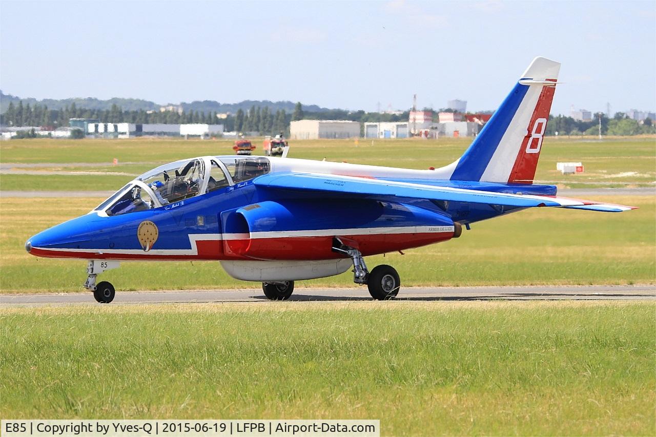 E85, Dassault-Dornier Alpha Jet E C/N E85, Dassault-Dornier Alpha Jet E (F-UGFF), Athos 08 of Patrouille de France 2015, Paris-Le Bourget (LFPB-LBG) Air show 2015