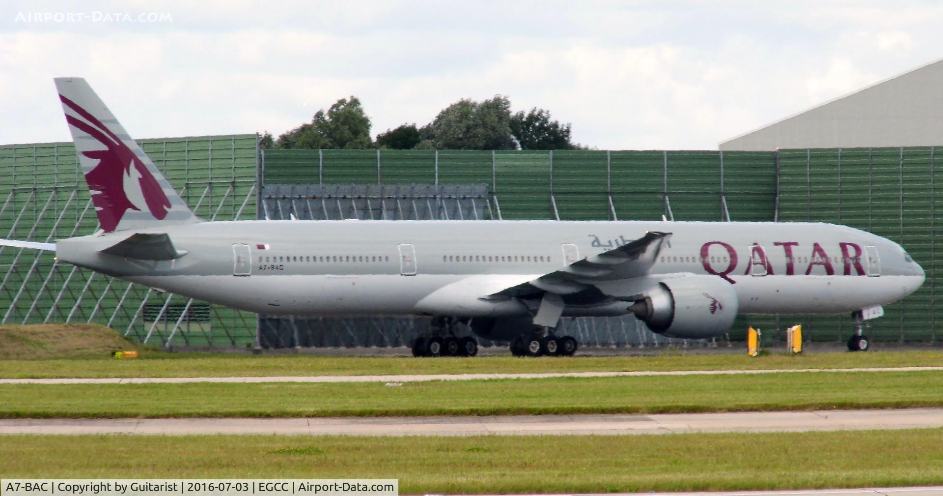 A7-BAC, 2008 Boeing 777-3DZ/ER C/N 36010/731, At Manchester