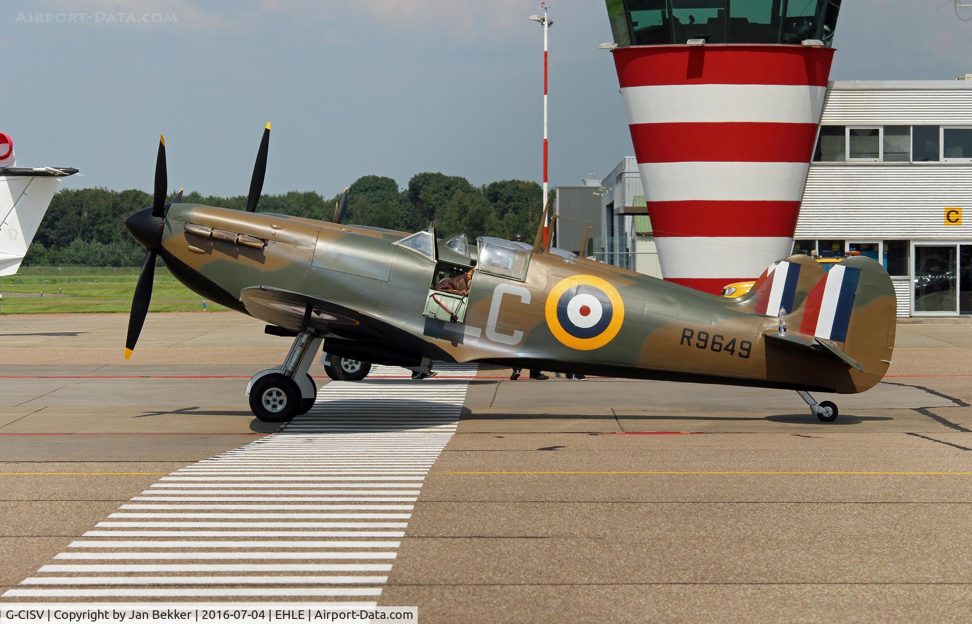 G-CISV, 1942 Supermarine 349 Spitfire Vb C/N CBAF.2405, Lelystad Airport. Performing in thr movie 