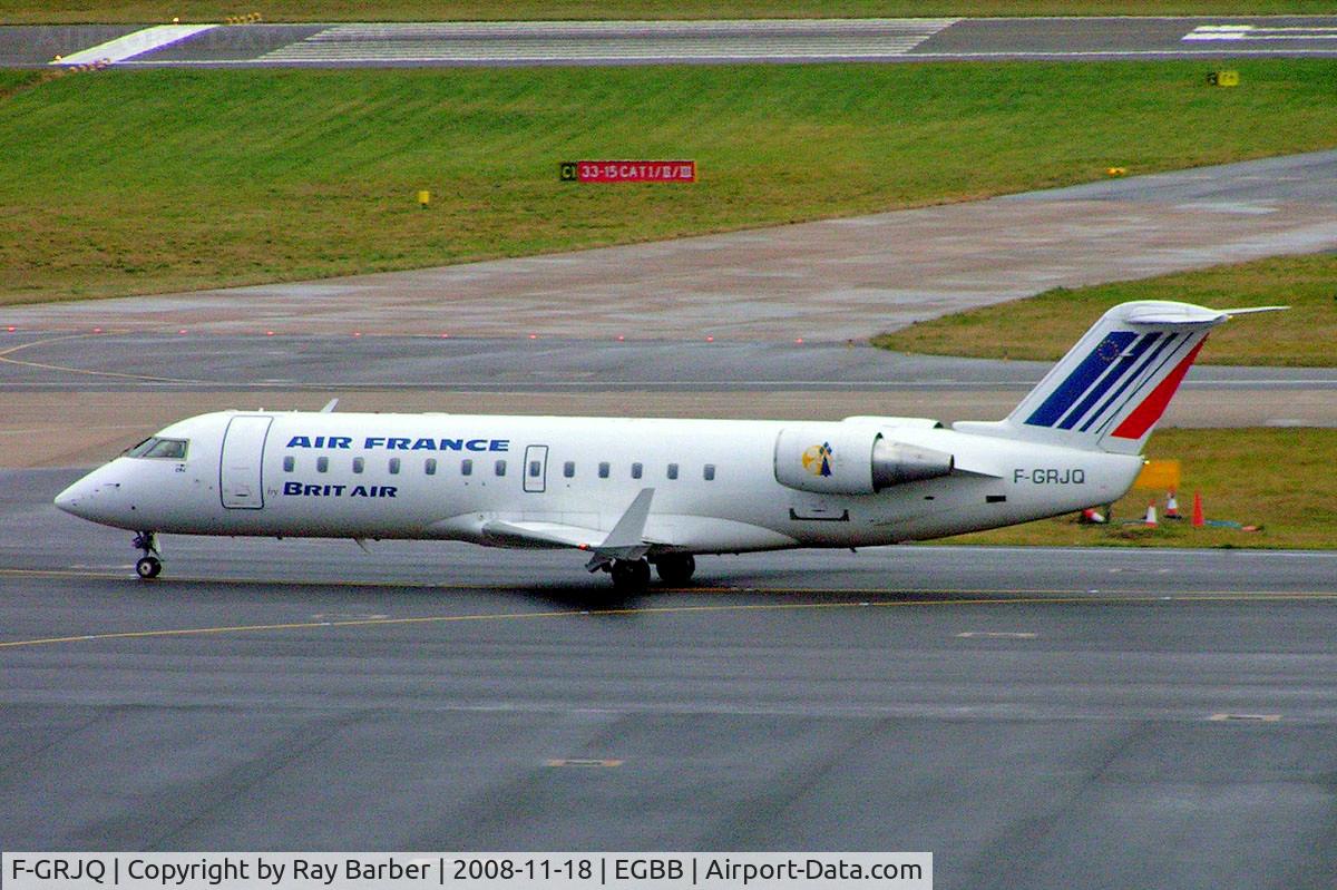 F-GRJQ, 1999 Canadair CRJ-100ER (CL-600-2B19) C/N 7321, Canadair CRJ-100ER [7321] (Air France/Brit Air) Birmingham Int'l~G 18/11/2008