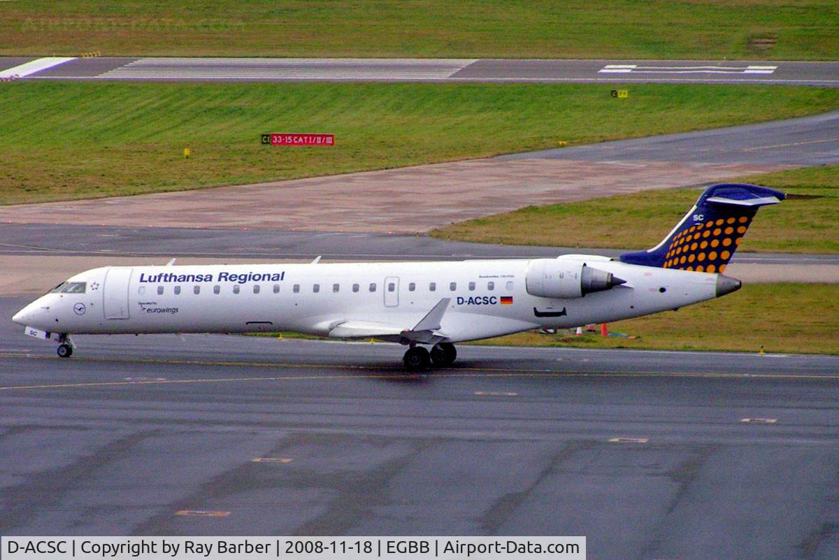 D-ACSC, Canadair CRJ-700 (CL-600-2C10) Regional Jet C/N 10039, Canadair CRJ-700 [10039] (Lufthansa Regional/Eurowings) Birmingham Int'l~G 18/11/2008