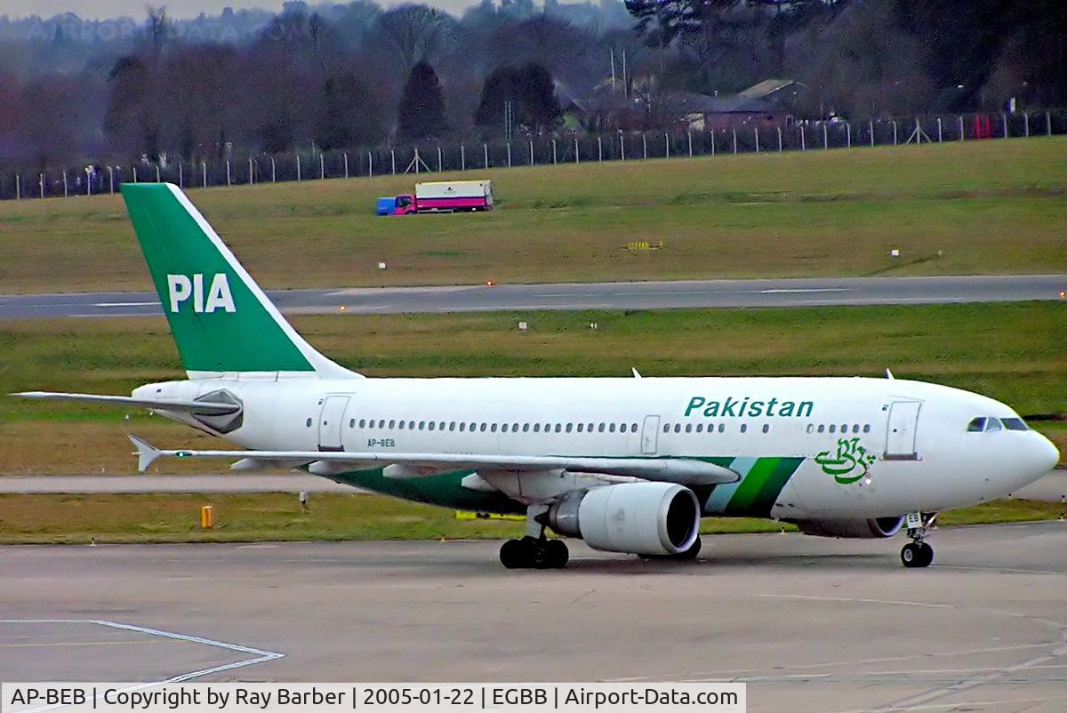 AP-BEB, 1991 Airbus A310-308 C/N 587, Airbus A310-308 [587] (Pakistan International Airlines) Birmingham International~G 22/01/2005