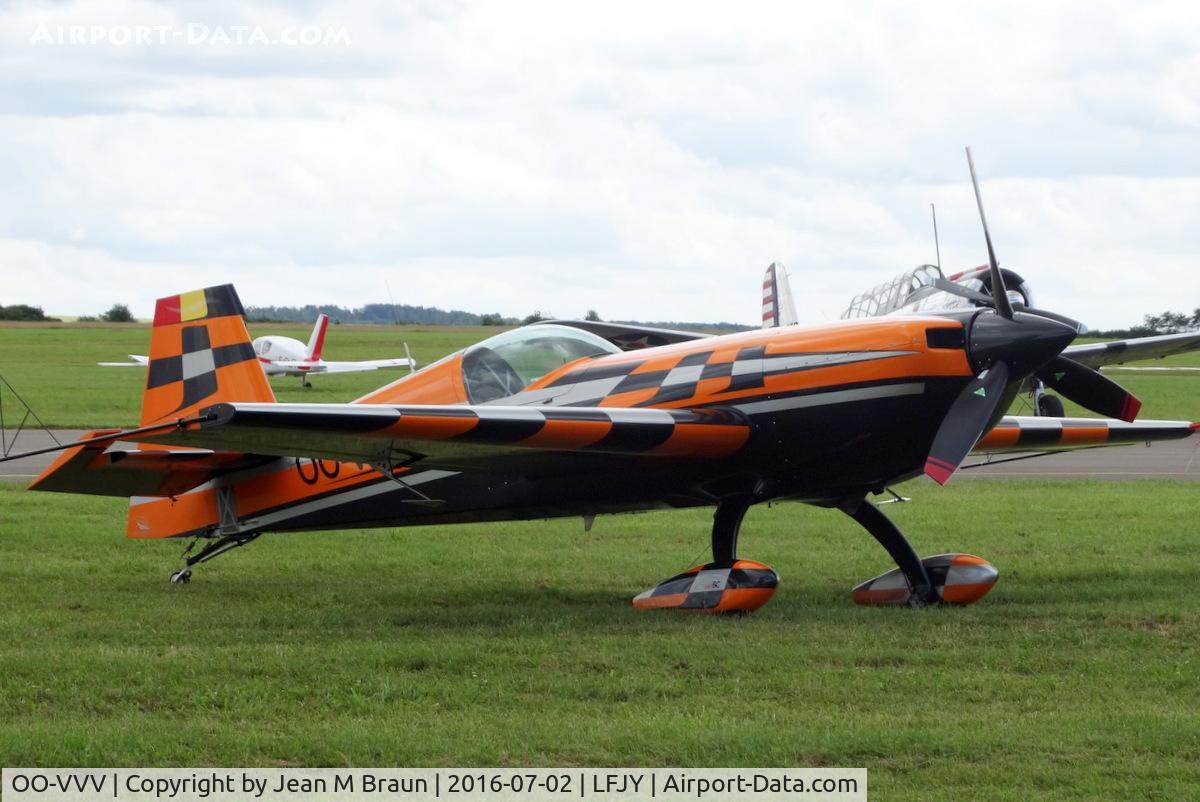 OO-VVV, 2014 Extra EA-330SC C/N SC044, Seen at Free Flight World Masters 2016 Airshow at Chambley- Bussières Airport, a former US  AFB in France, today in use for general aviation.