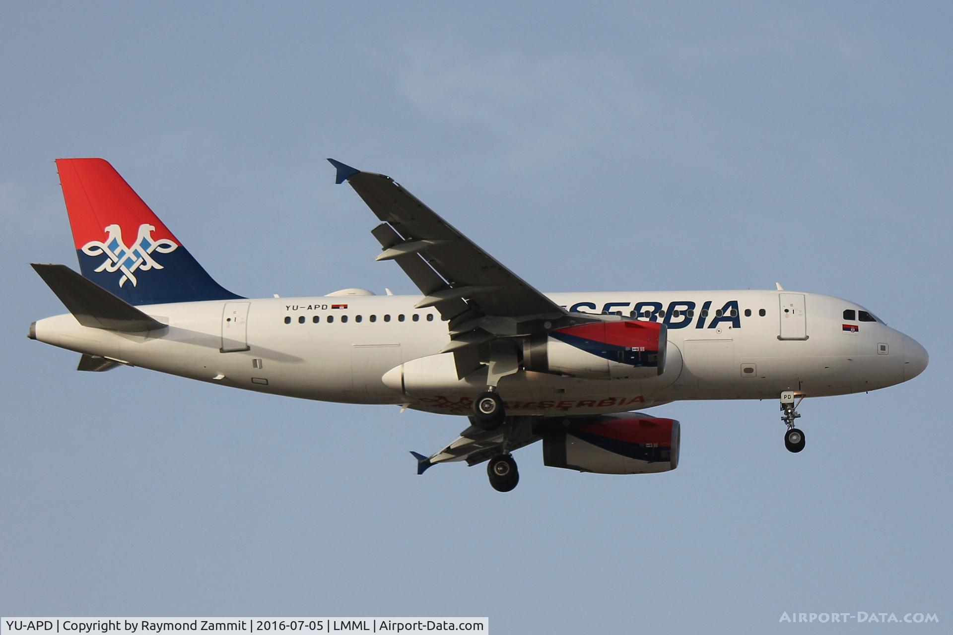 YU-APD, 2004 Airbus A319-132 C/N 2335, A319 YU-APD Air Serbia