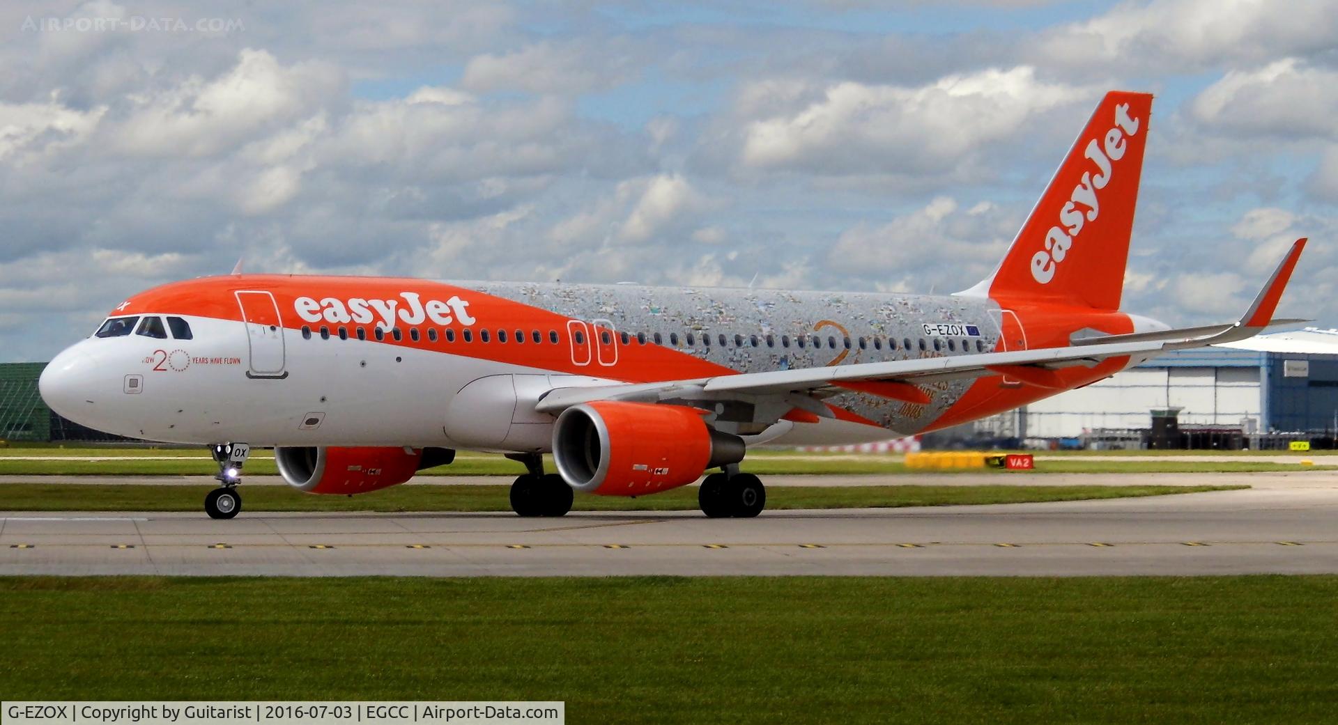 G-EZOX, 2015 Airbus A320-214 C/N 6837, At Manchester