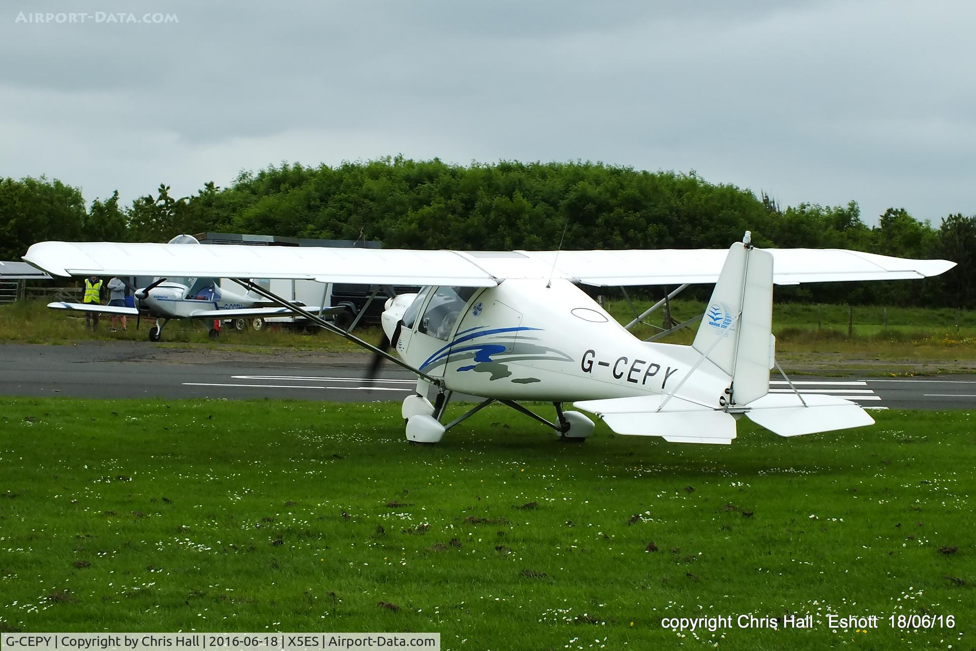 G-CEPY, 2007 Comco Ikarus C42 FB80 C/N 0707-6900, at the Great North Fly in. Eshott