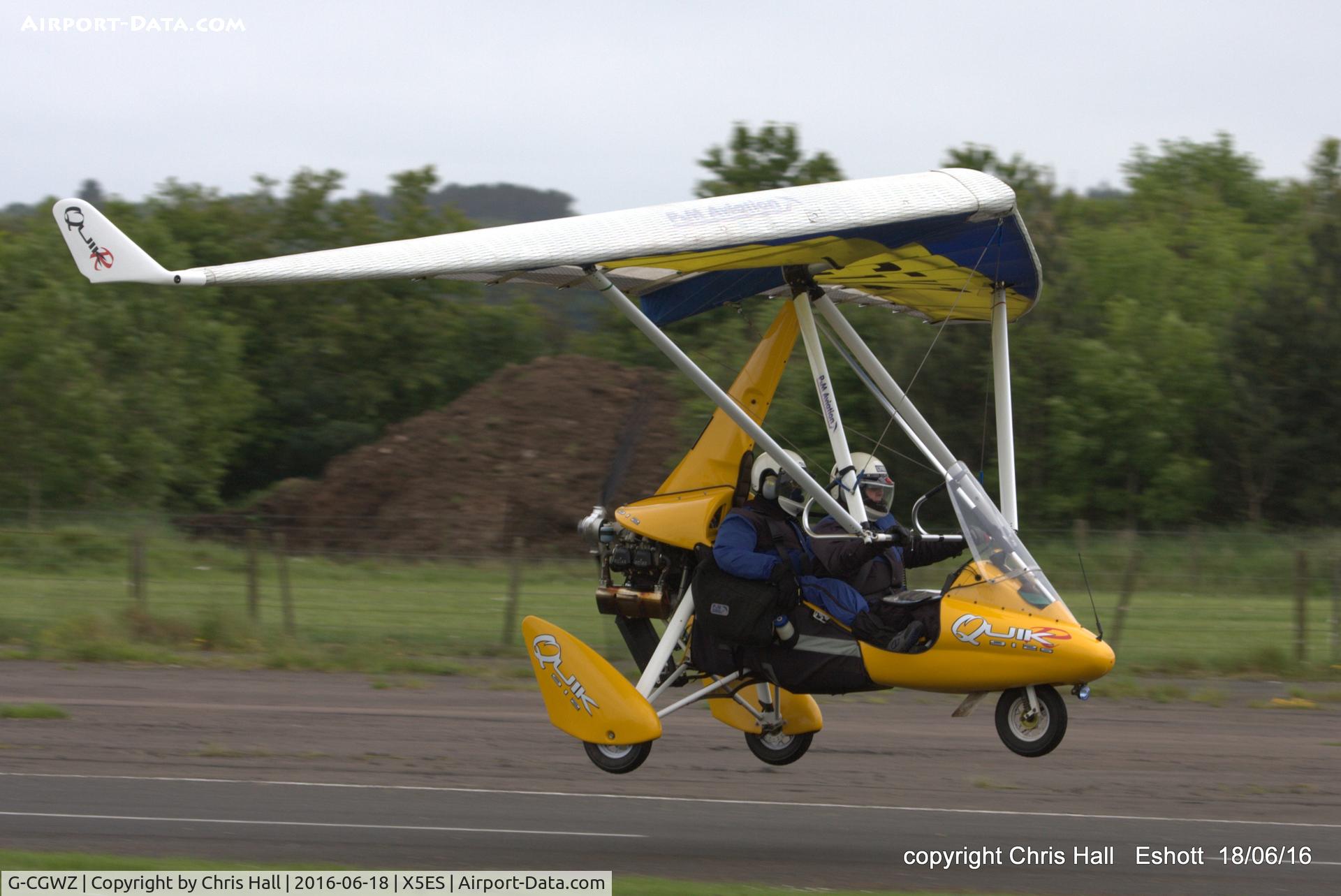 G-CGWZ, 2011 P&M Aviation Quikr C/N 8554, at the Great North Fly in. Eshott