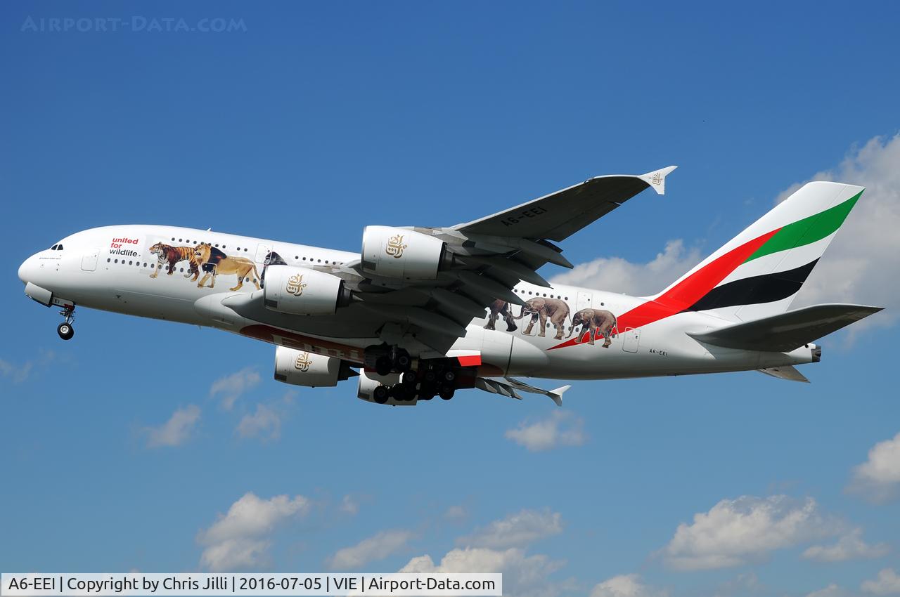 A6-EEI, 2012 Airbus A380-861 C/N 123, Emirates Wildlife