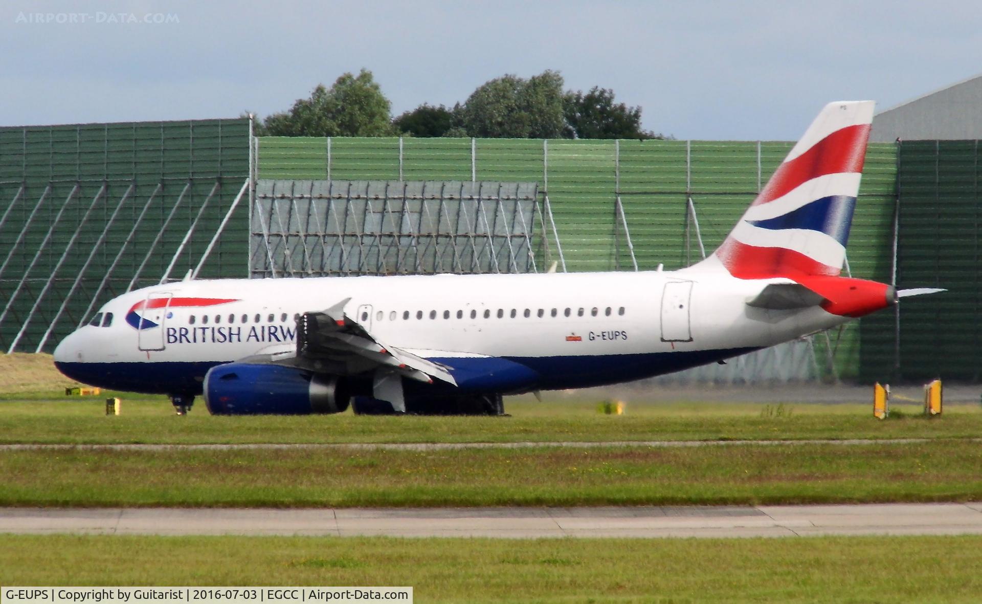 G-EUPS, 2000 Airbus A319-131 C/N 1338, At Manchester