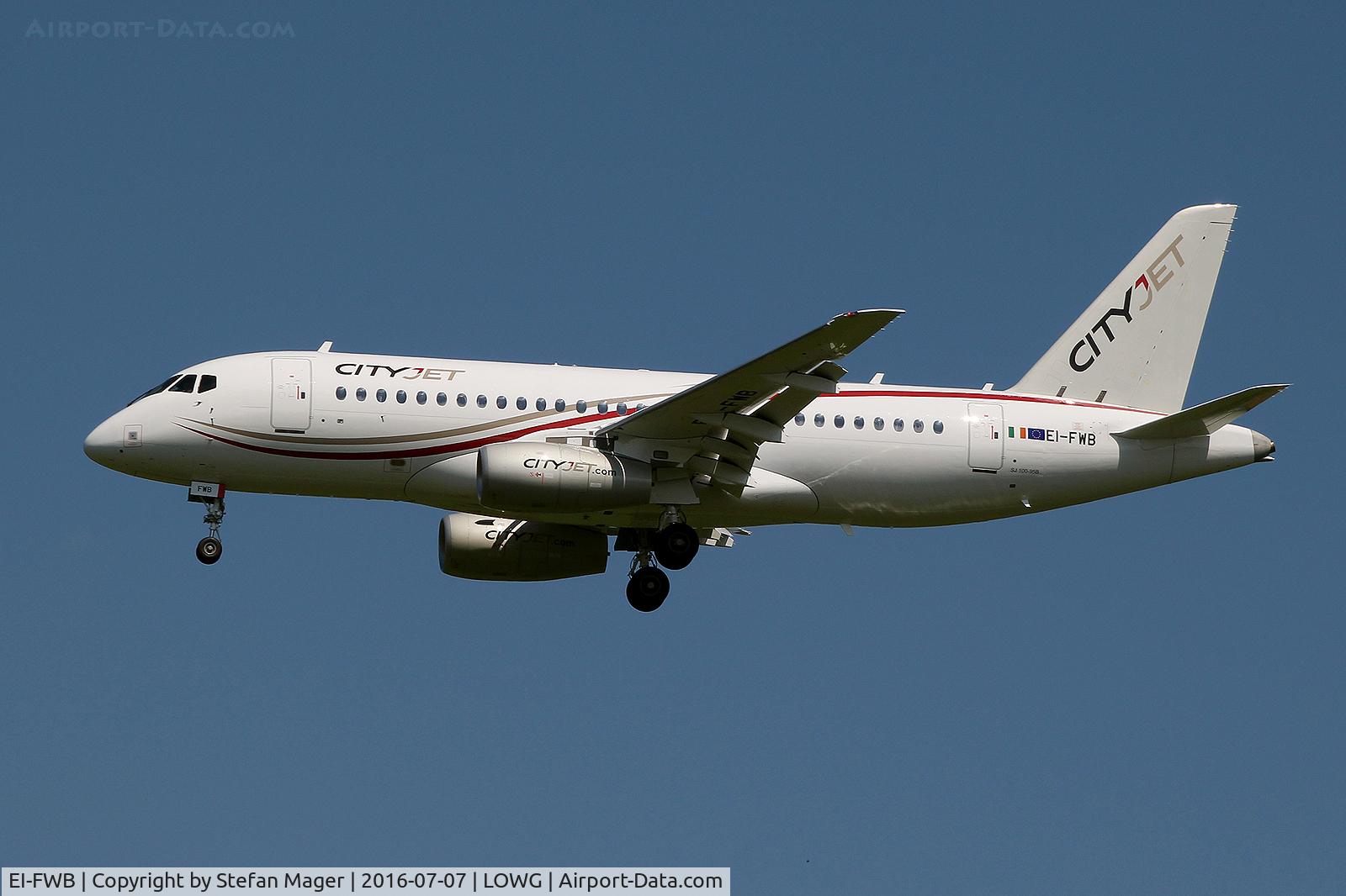 EI-FWB, 2015 Sukhoi Superjet 100-95B C/N 95108, CityJet Sukhoi SuperJet 100 @GRZ