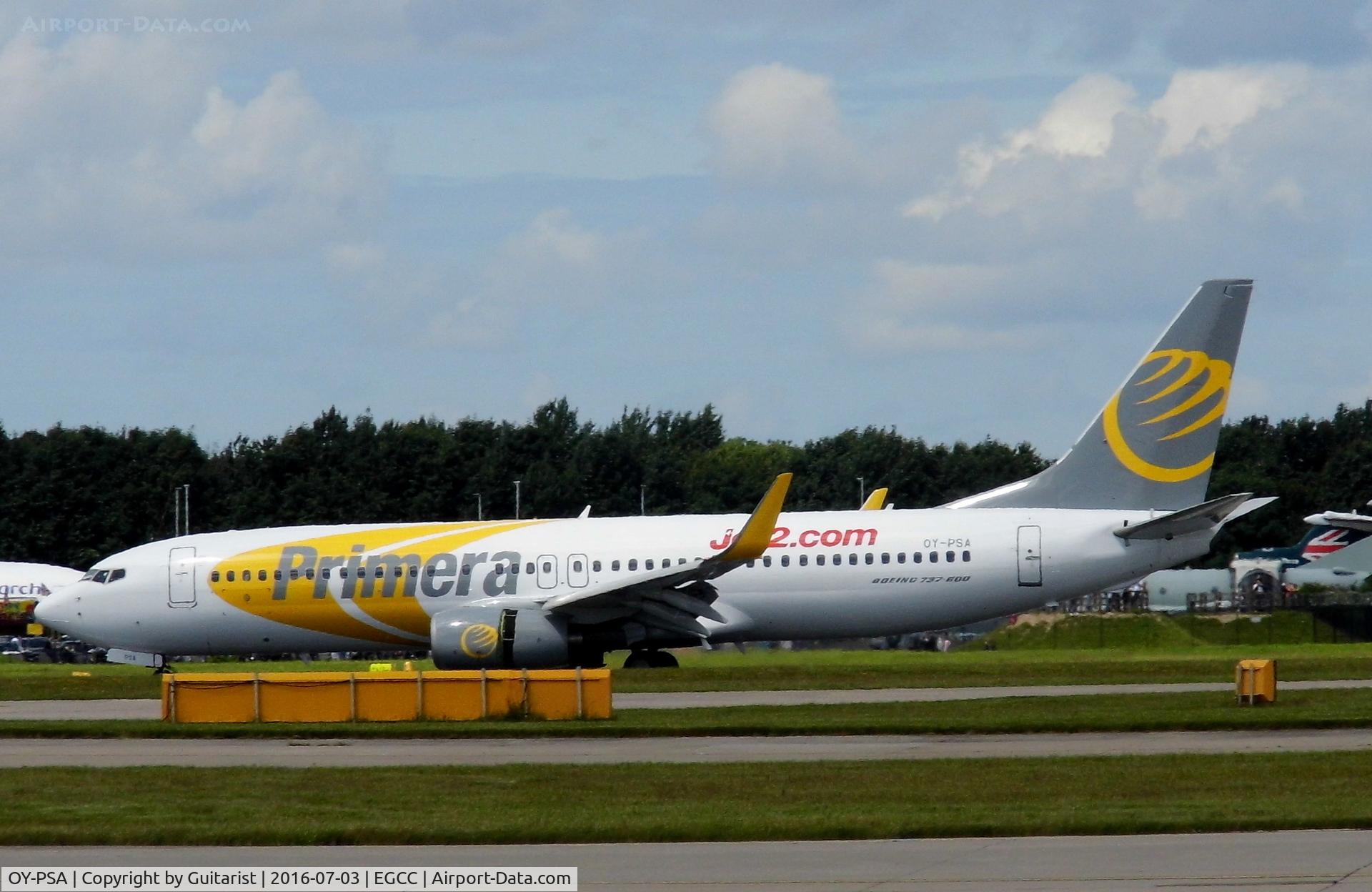 OY-PSA, 2007 Boeing 737-8Q8 C/N 30688, At Manchester