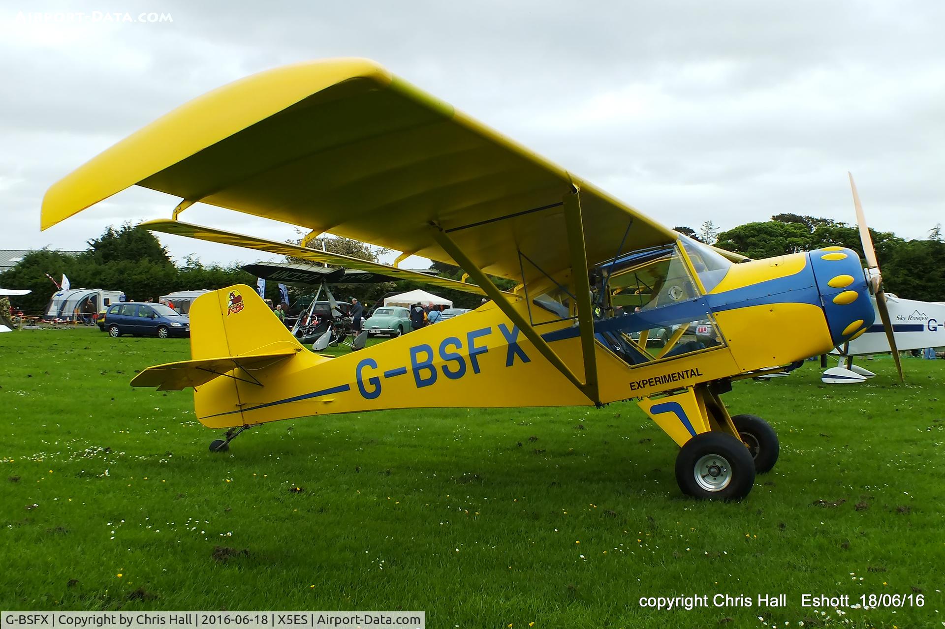 G-BSFX, 1990 Denney Kitfox Mk2 C/N PFA 172-11723, at the Great North Fly in. Eshott