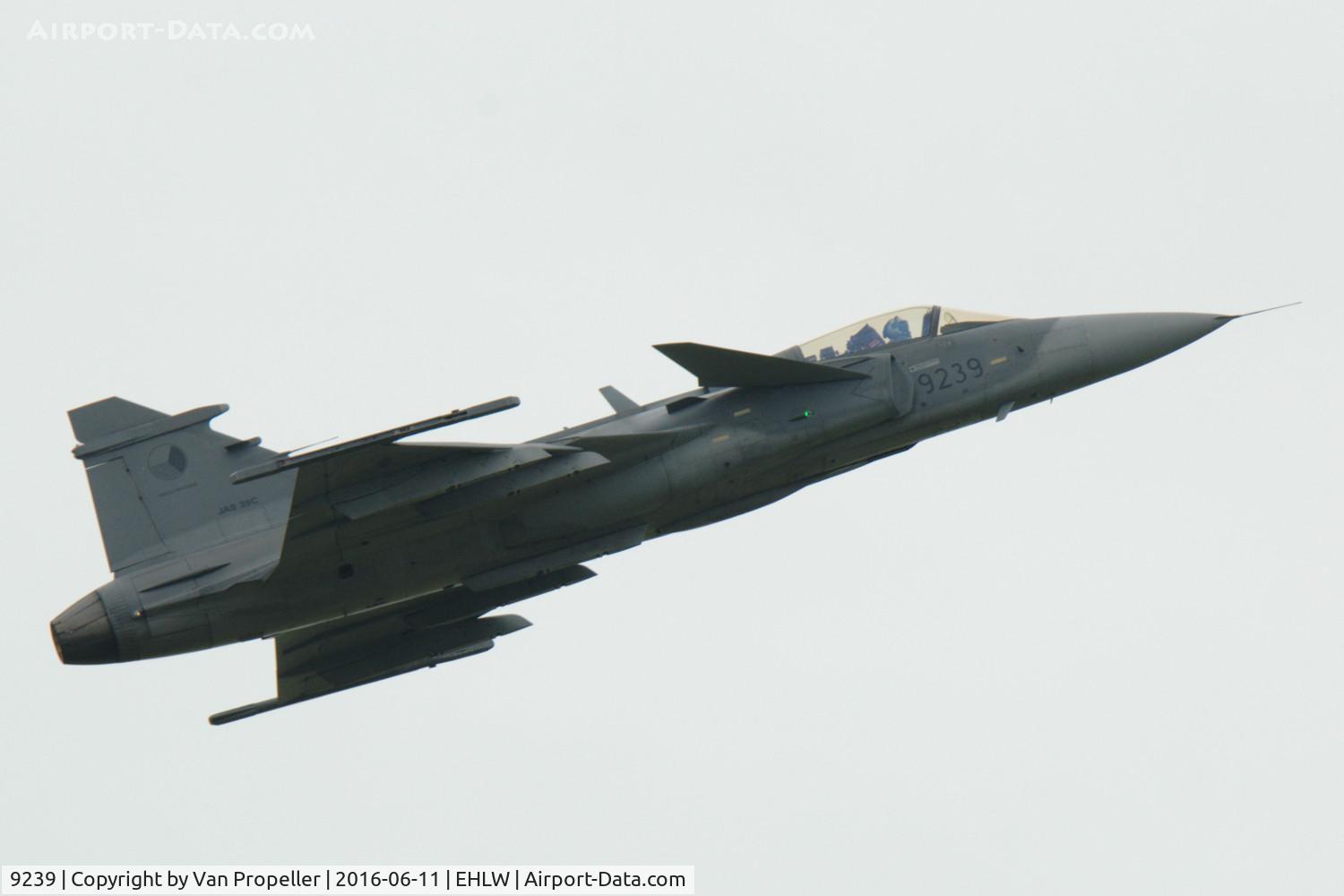9239, Saab JAS-39C Gripen C/N 39239, Saab JAS39C Gripen of the Czech Air Force flown during the Leeuwarden Air Base open days 2016 (the Netherlands)