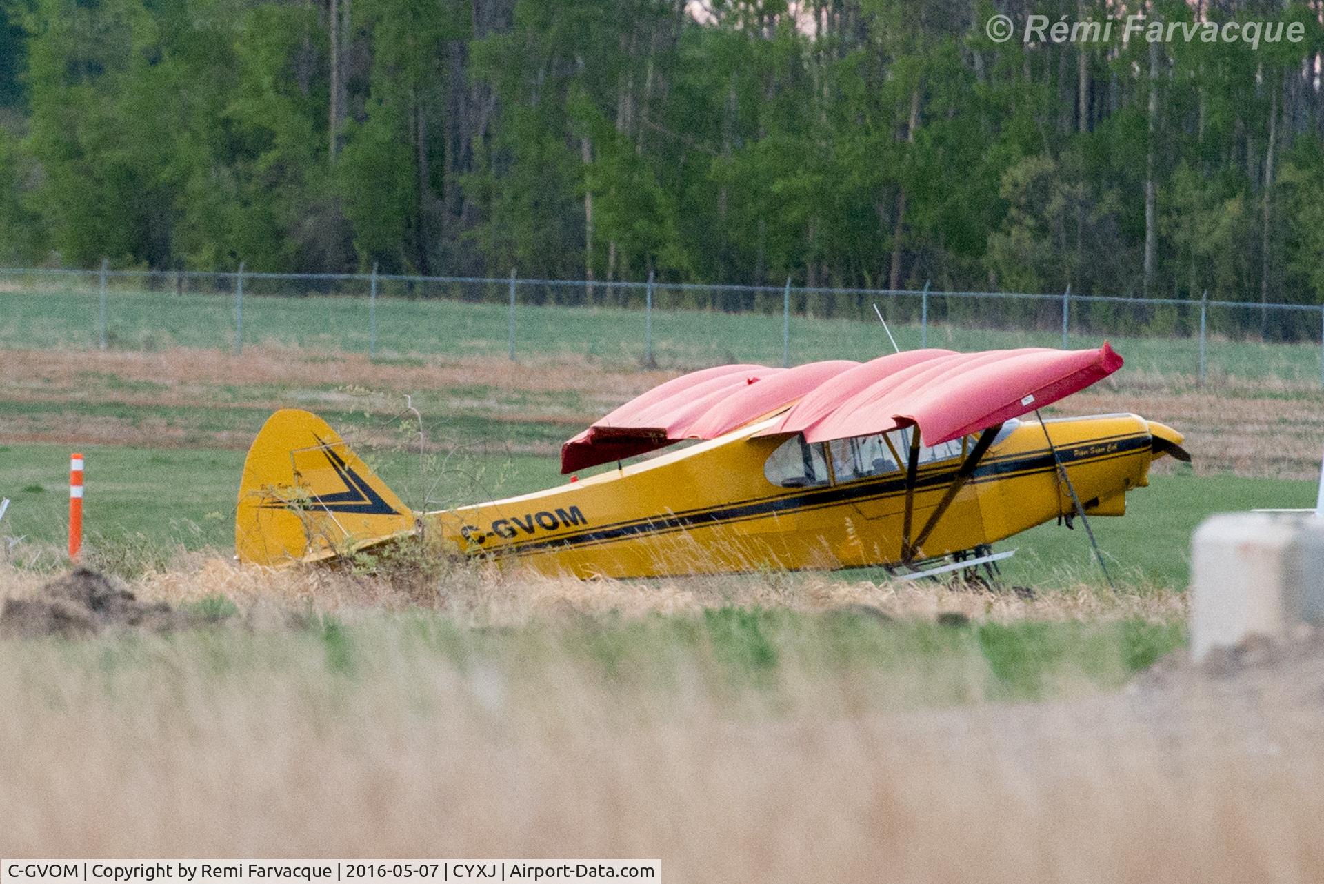 C-GVOM, 1958 Piper PA-18A-150 Super Cub C/N 18 6082, Parked east of Cariboo Air hanger
